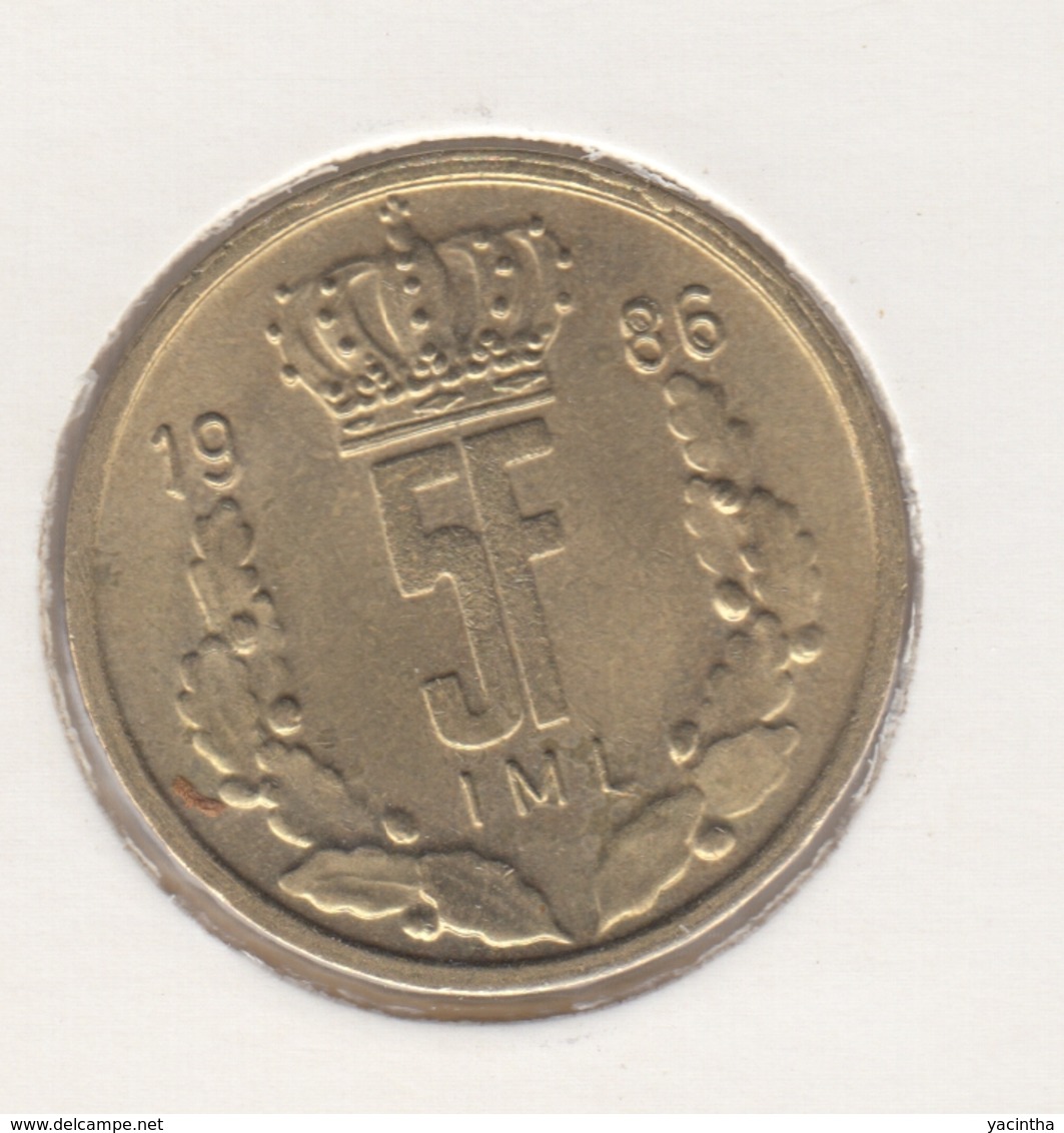 @Y@    Luxemburg  5 Franc  1986   (4630) - Luxembourg