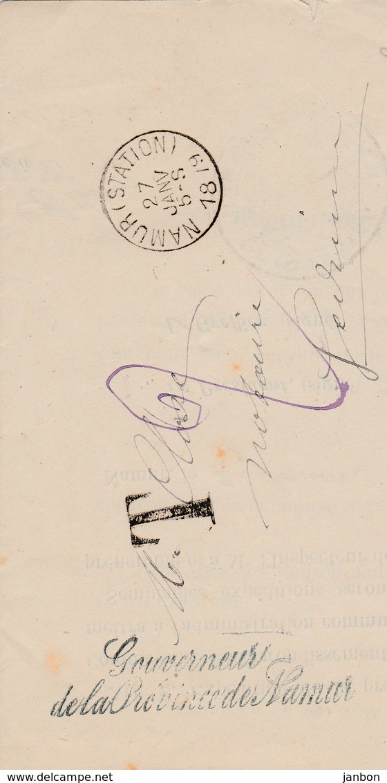 Brief 27/1/1879 Met Strafport, Stempel T Opschrift 2 - Briefe U. Dokumente