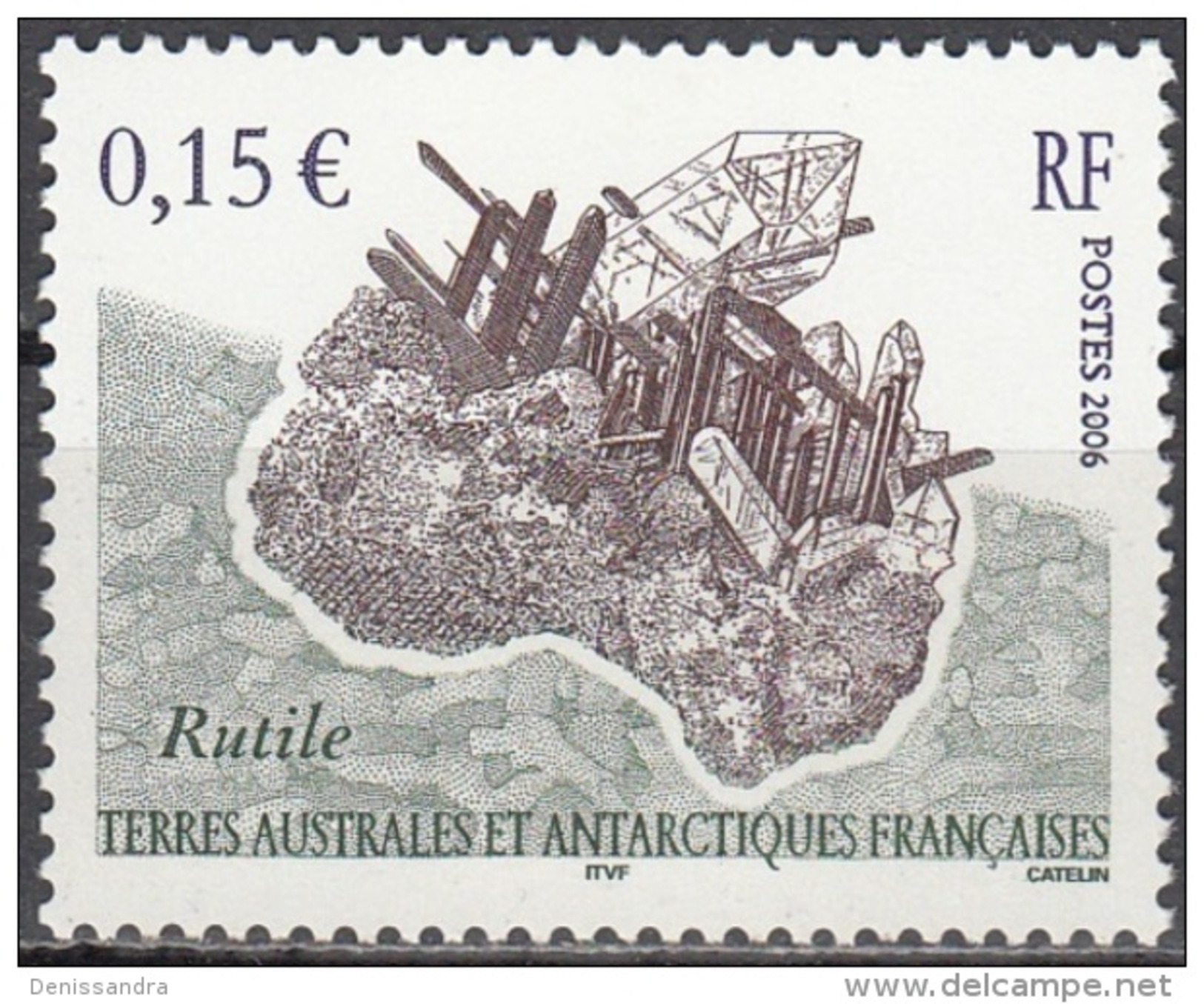 TAAF 2006 Yvert 435 Neuf ** Cote (2015) 1.00 Euro Rutile - Neufs