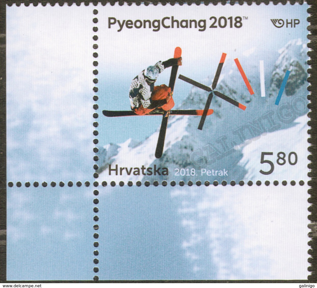 2018 Croatia 1v-corner SPORT: Olympic Winter Games In Pyeongchang MNH - Winter 2018: Pyeongchang