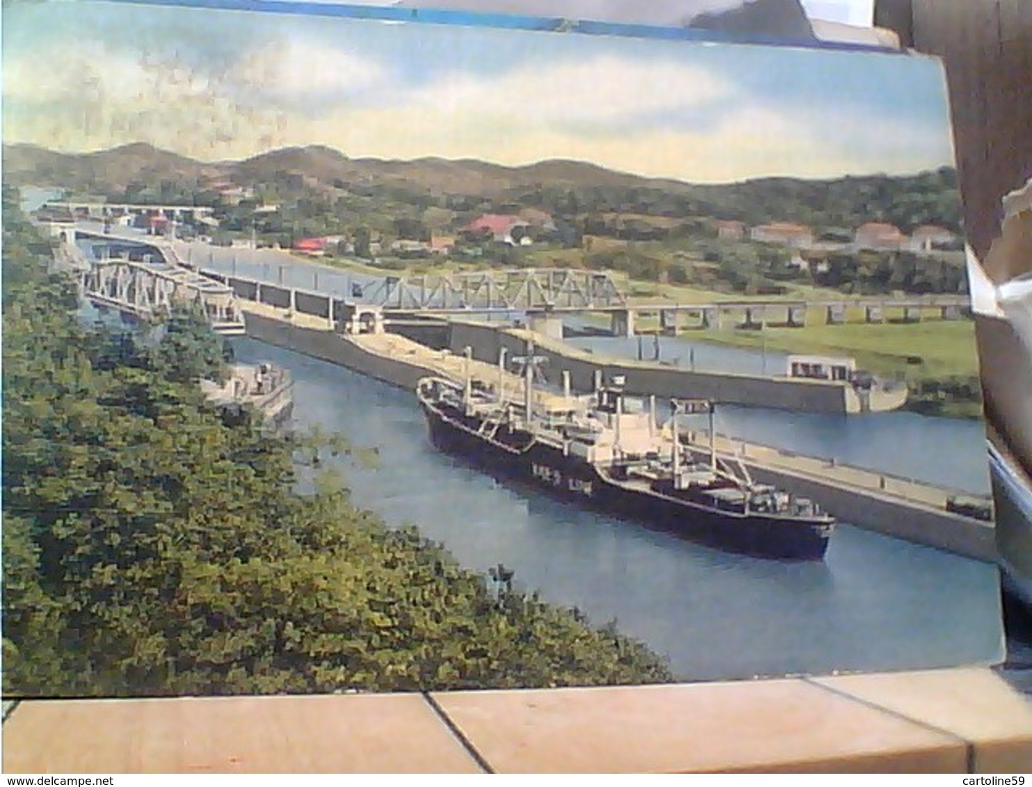 PANAMA - MIRAFLORES LOCKS NAVE SHIP CARGO YKE'S LINE Pentothal Sodium  VB1957 ROSSA  HA7909 - Panama