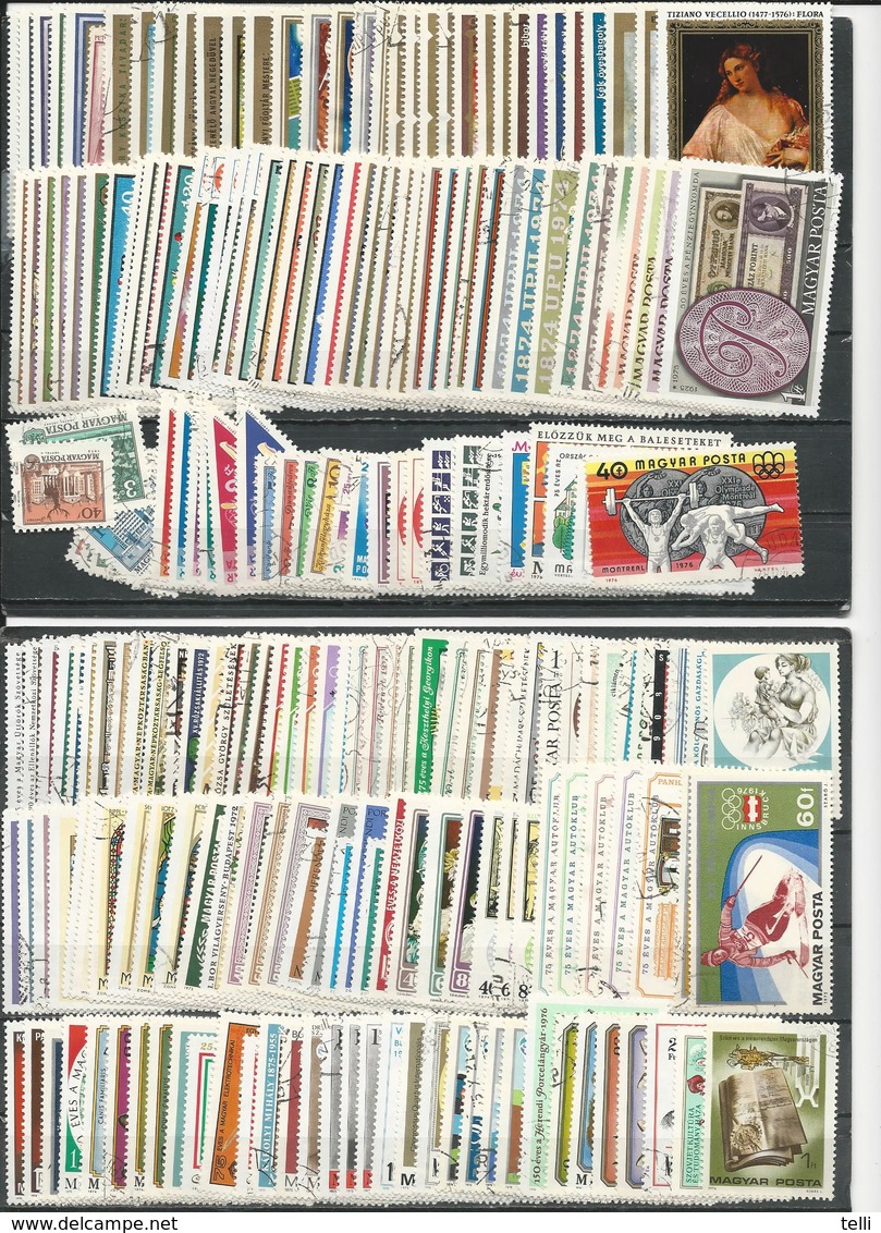 HONGRIE  Lot De 276 Timbres (276) O L3 1971-80 - Oblitérés