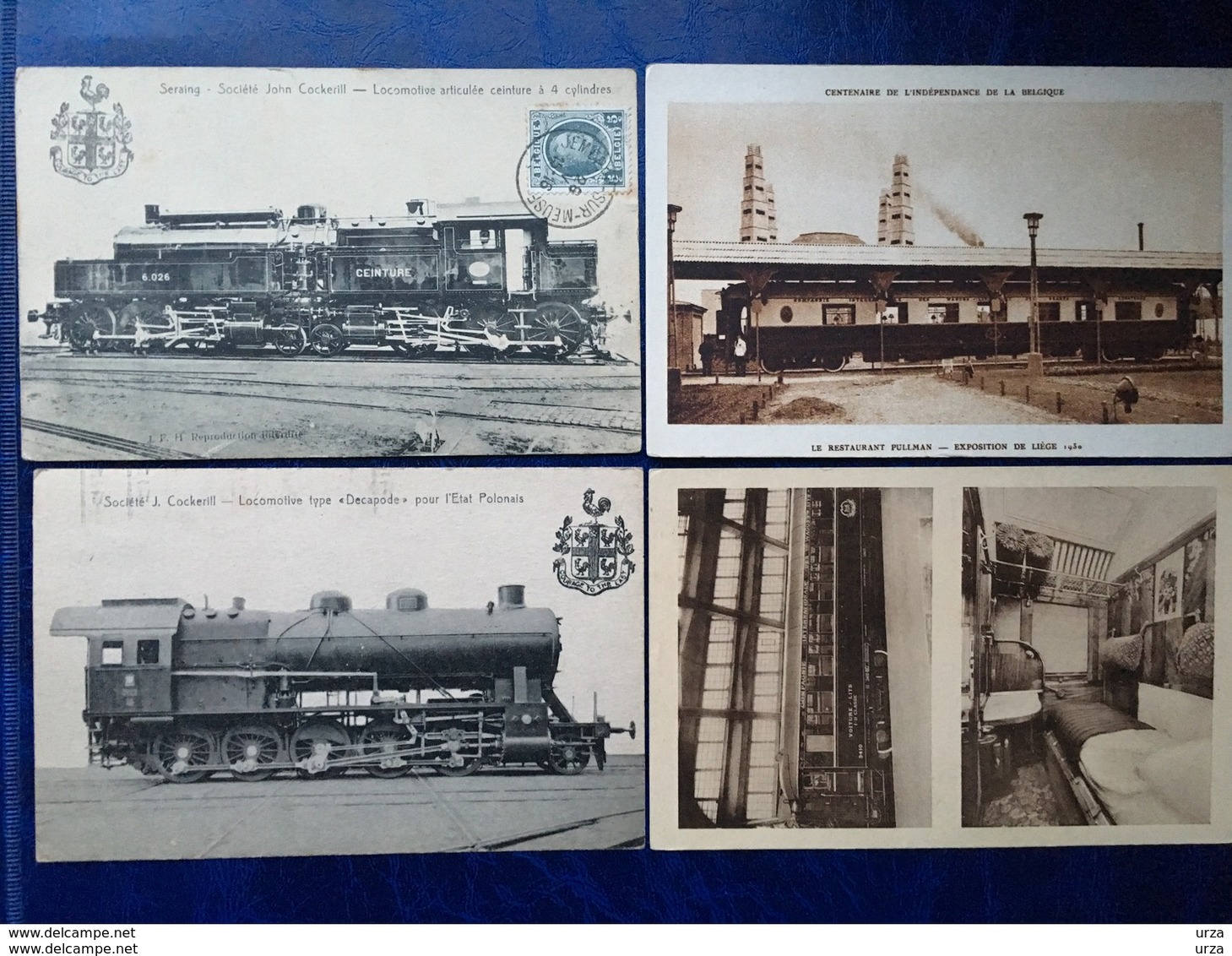 Lot De 8 Cpa De Locomotives,wagons Et Locomobile - Trains