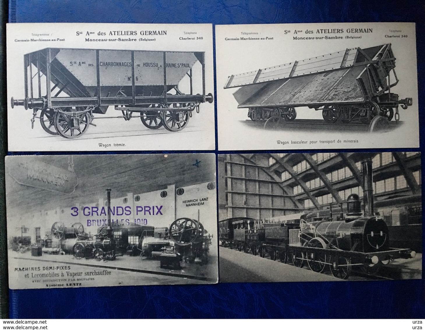 Lot De 8 Cpa De Locomotives,wagons Et Locomobile - Trains