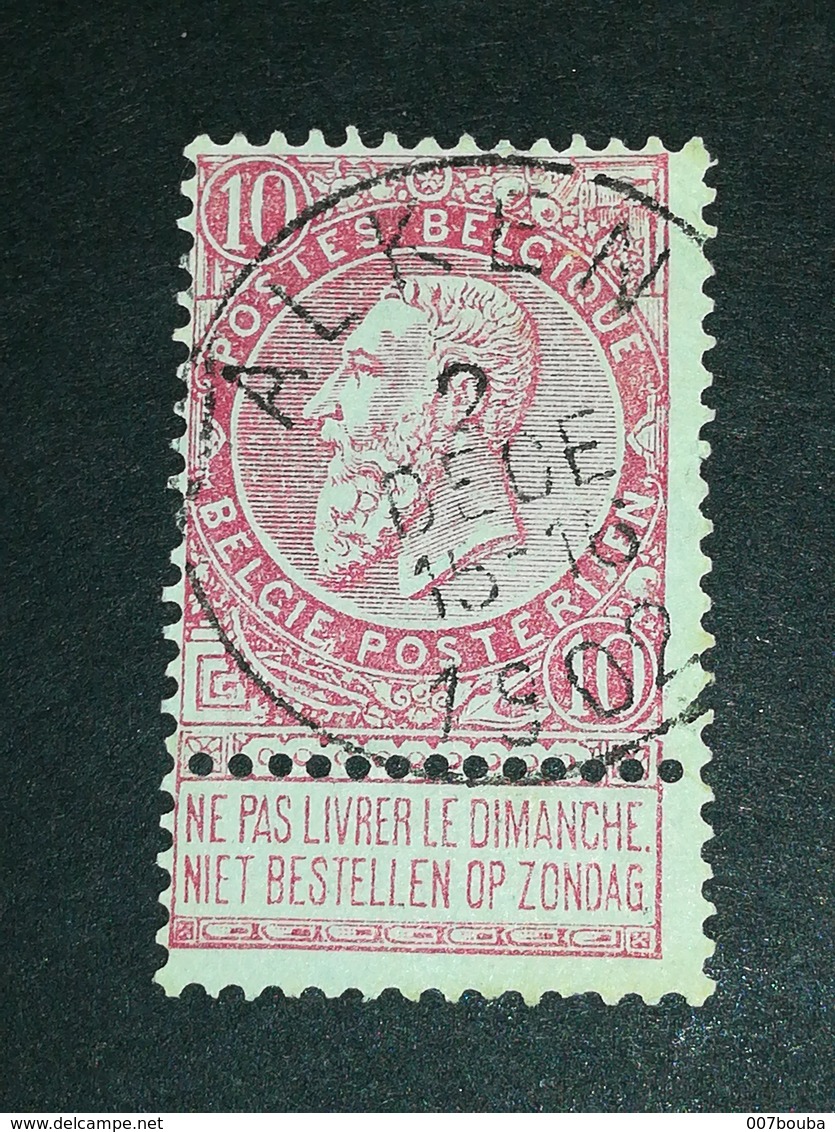 COB N ° 58 Oblitération Alken 1902 - 1893-1900 Fine Barbe