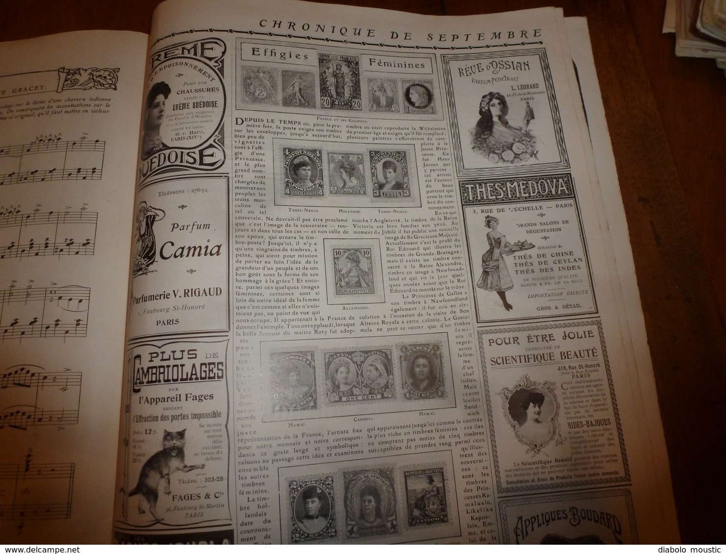 1905 LA VIE HEUREUSE:Estremadure;La roulotte du Home-Car-Club;Asile Léo Delibes;Mme Delarue-Mardrus;Suède et Norvège;etc