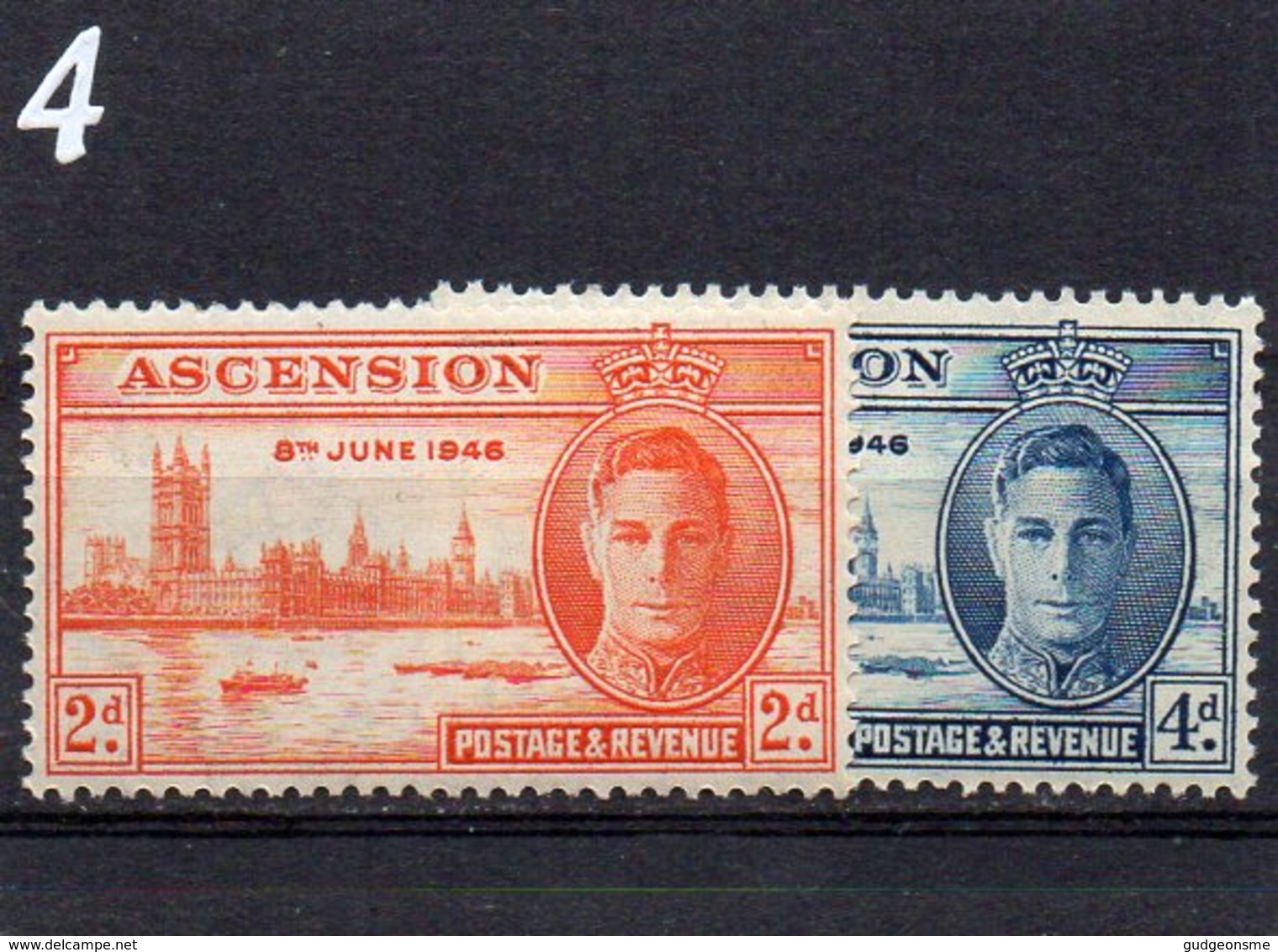 1946 Victory Pair MNH - Ascension