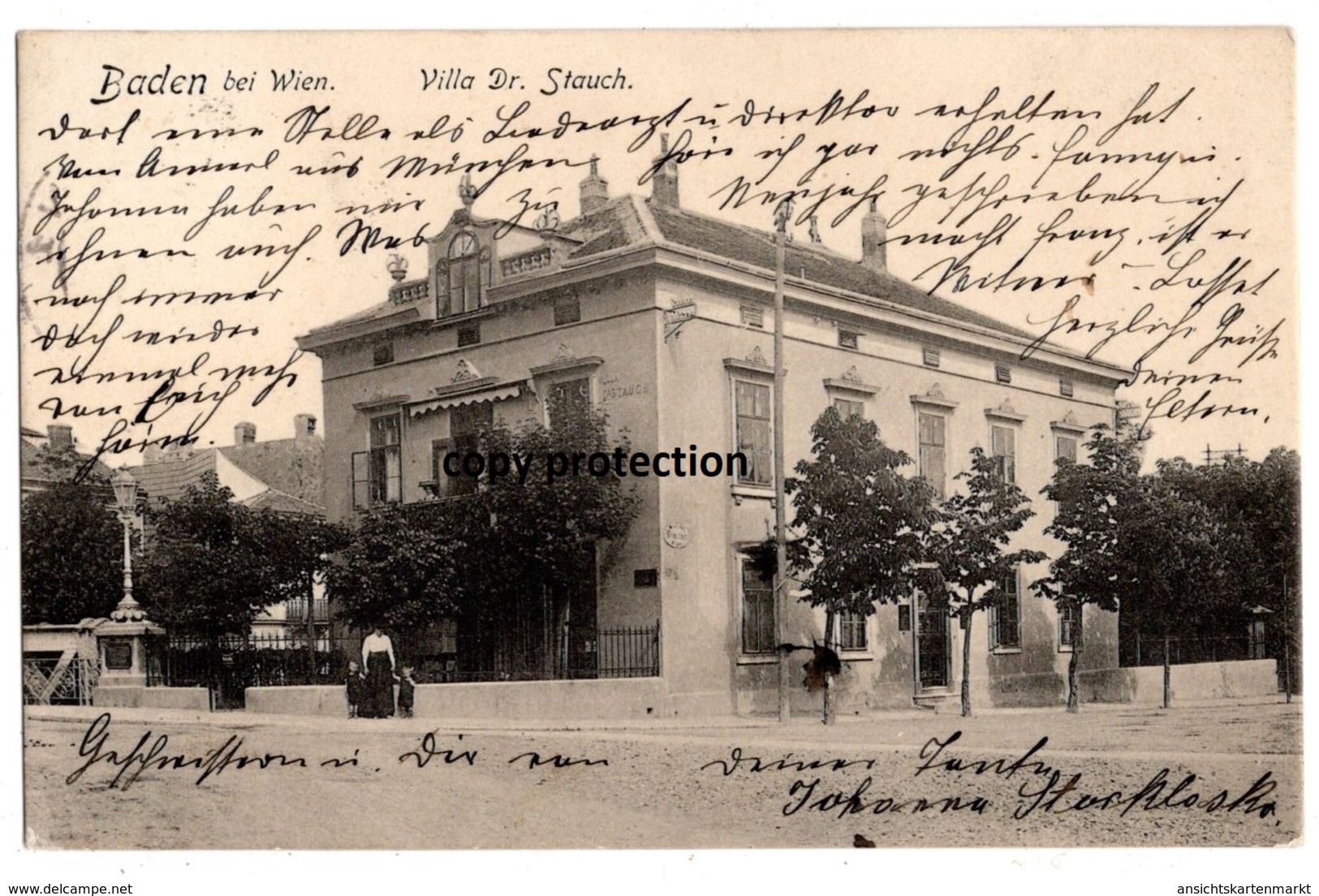 Baden Bei Wien, Villa Dr. Stauch, Alte Ansichtskarte - Baden Bei Wien