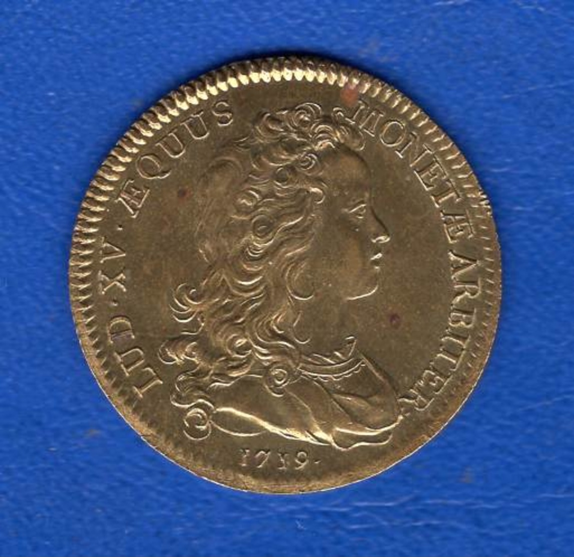 Louis  Xv  1719  Bronze - Royaux / De Noblesse