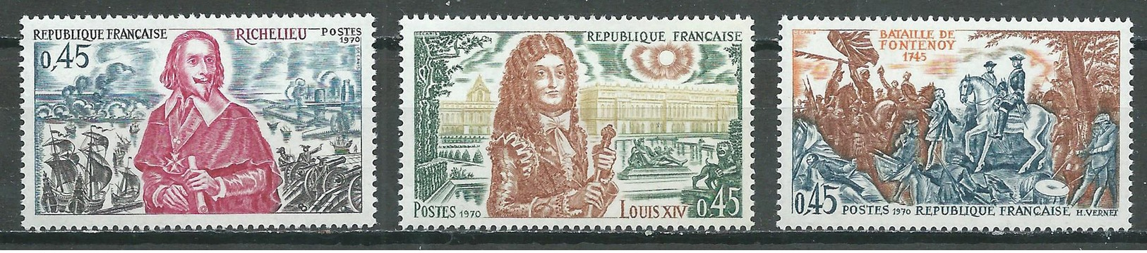 France YT N°1655/1657 Histoire De France Neuf ** - Neufs