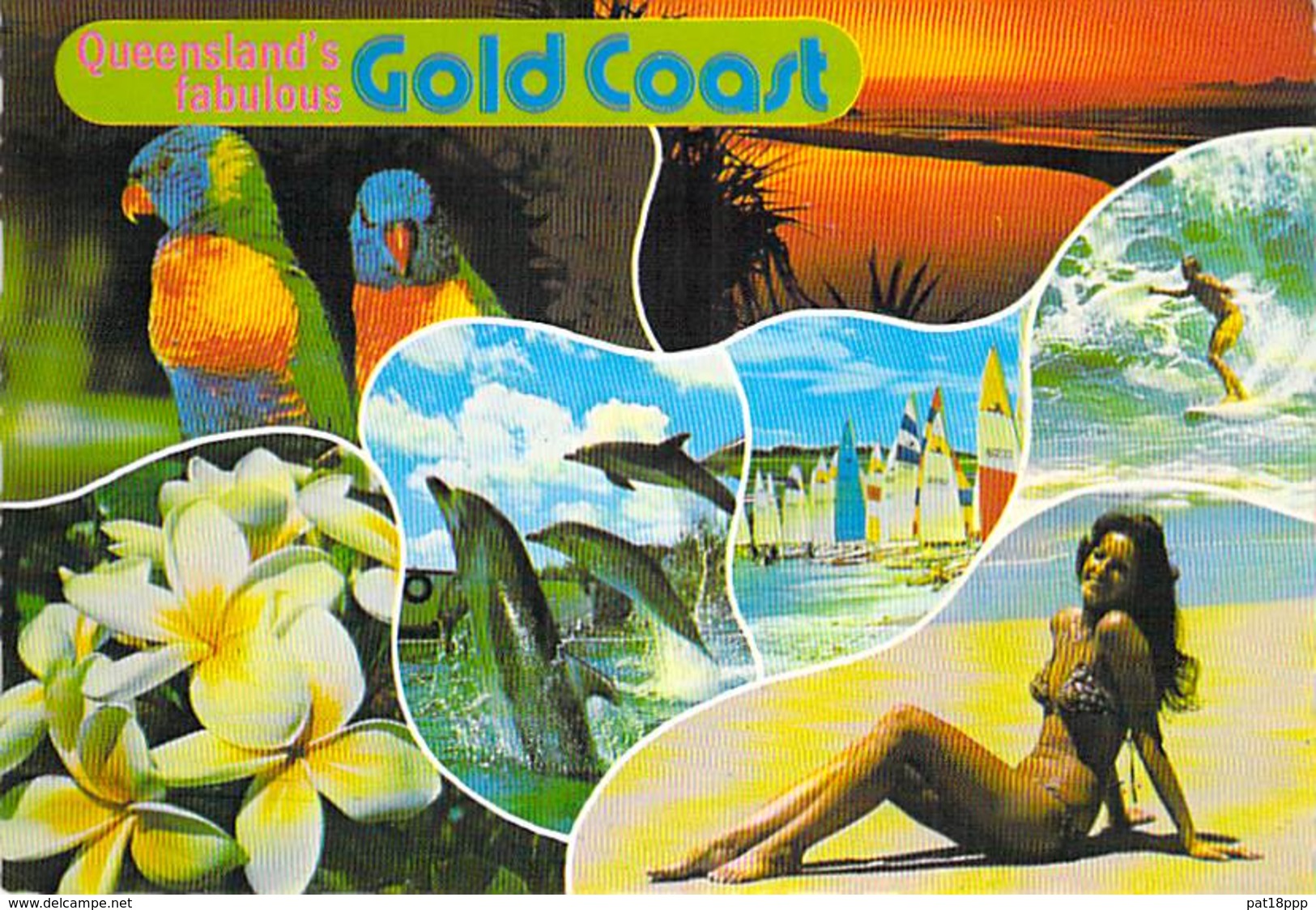 ** Lot Of 2 Postcards ** AUSTRALIA ( Queensland ) GOLD COAST And BROADBEACH - CPSM Grand Format - Australie - Gold Coast