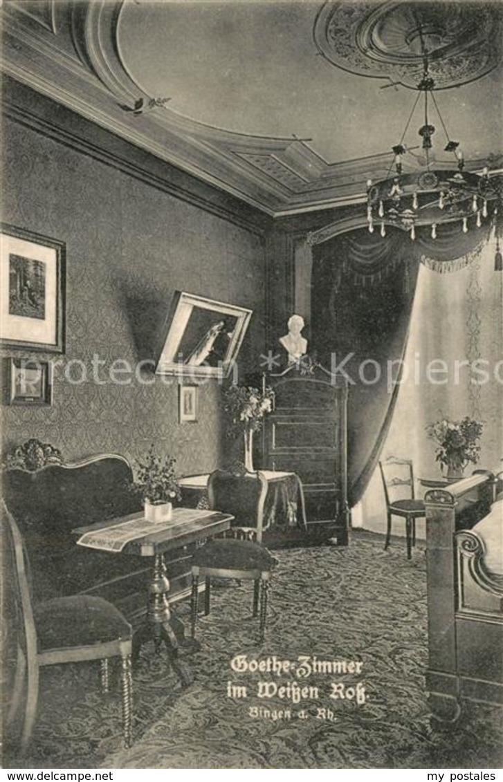 43495940 Bingen_Rhein Goethe Zimmer Im Weissen Ross Bingen Rhein - Bingen