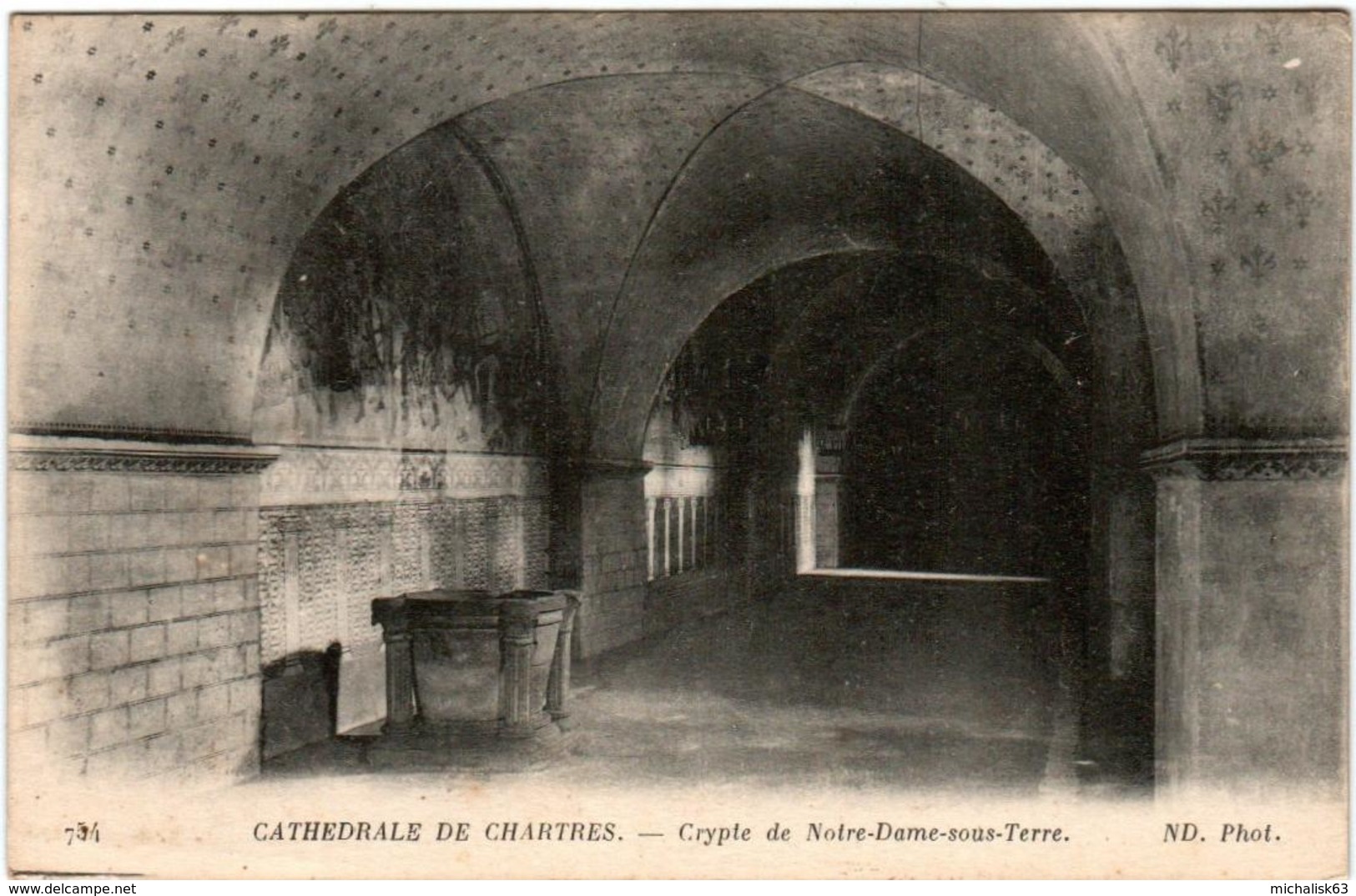 3ΩL 915. CHARTRES - CATHEDRALE - CRYPTE DE NOTRE DAME SOUS TERRE - Chartres
