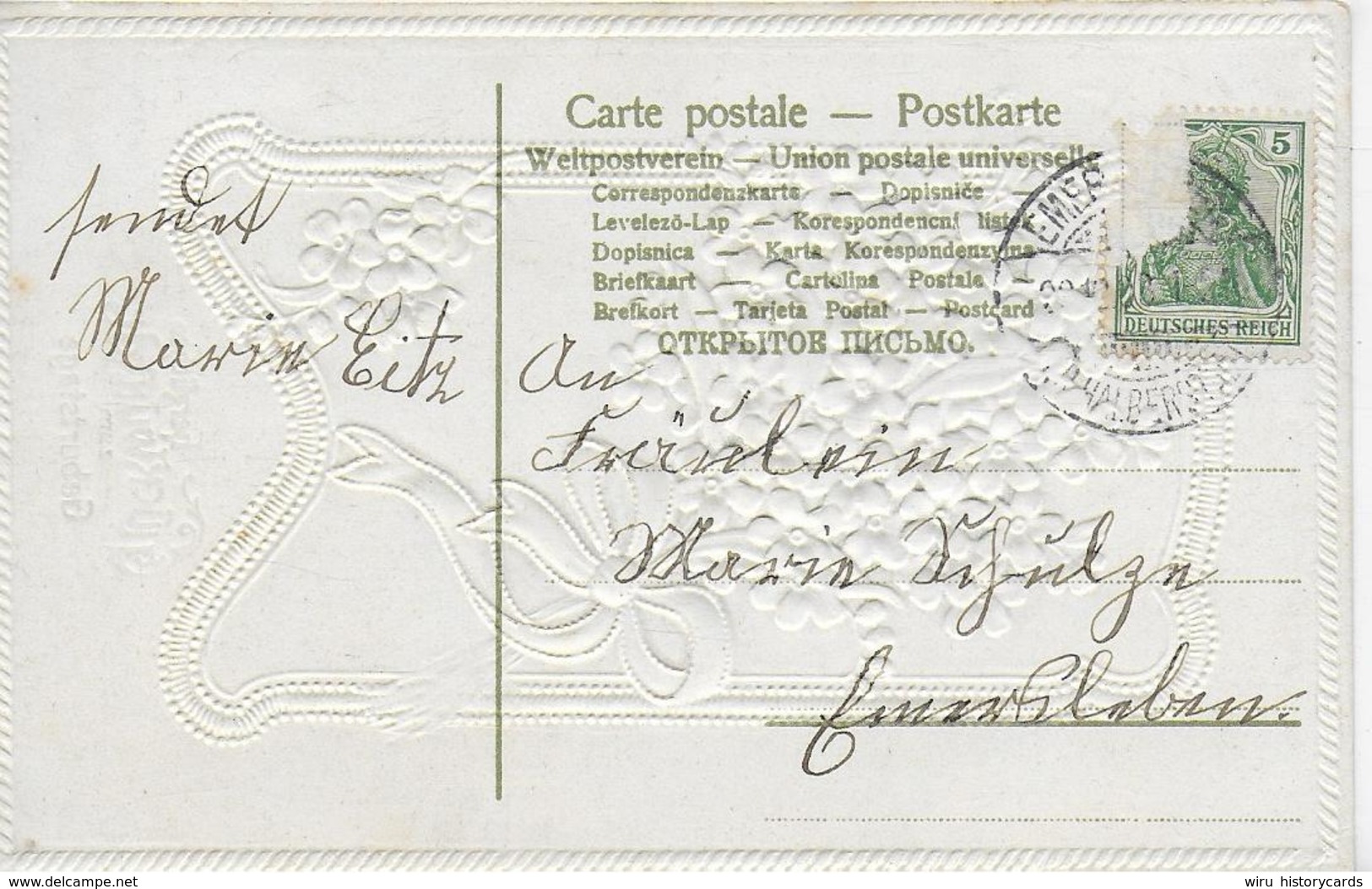 AK 0161  Herzlichen Glückwunsch Zum Geburtstage - Prägekarte Um 1907 - Geburtstag