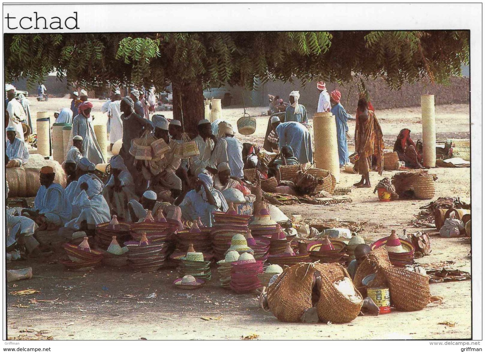 REPUBLIQUE DU TCHAD MASSAKORY CHAPEAUX, PANIERS, NATTES DIVERSES ARTISANAT CPM NEUVE - Tchad