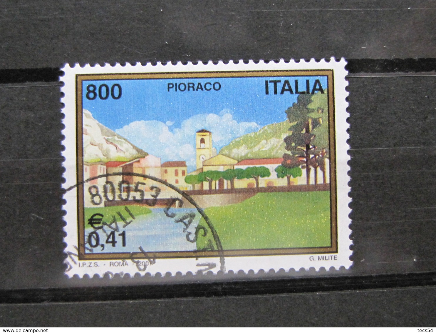 *ITALIA* USATI 2001 - TURISTICA PIORACO - SASSONE 2532 - LUSSO/FIOR DI STAMPA - 2001-10: Usati