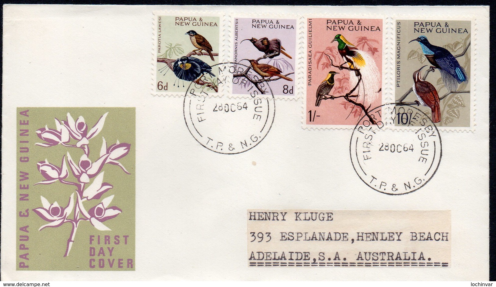 PAPUA NEW GUINEA, 1965 BIRDS FDCs 3 - Papouasie-Nouvelle-Guinée