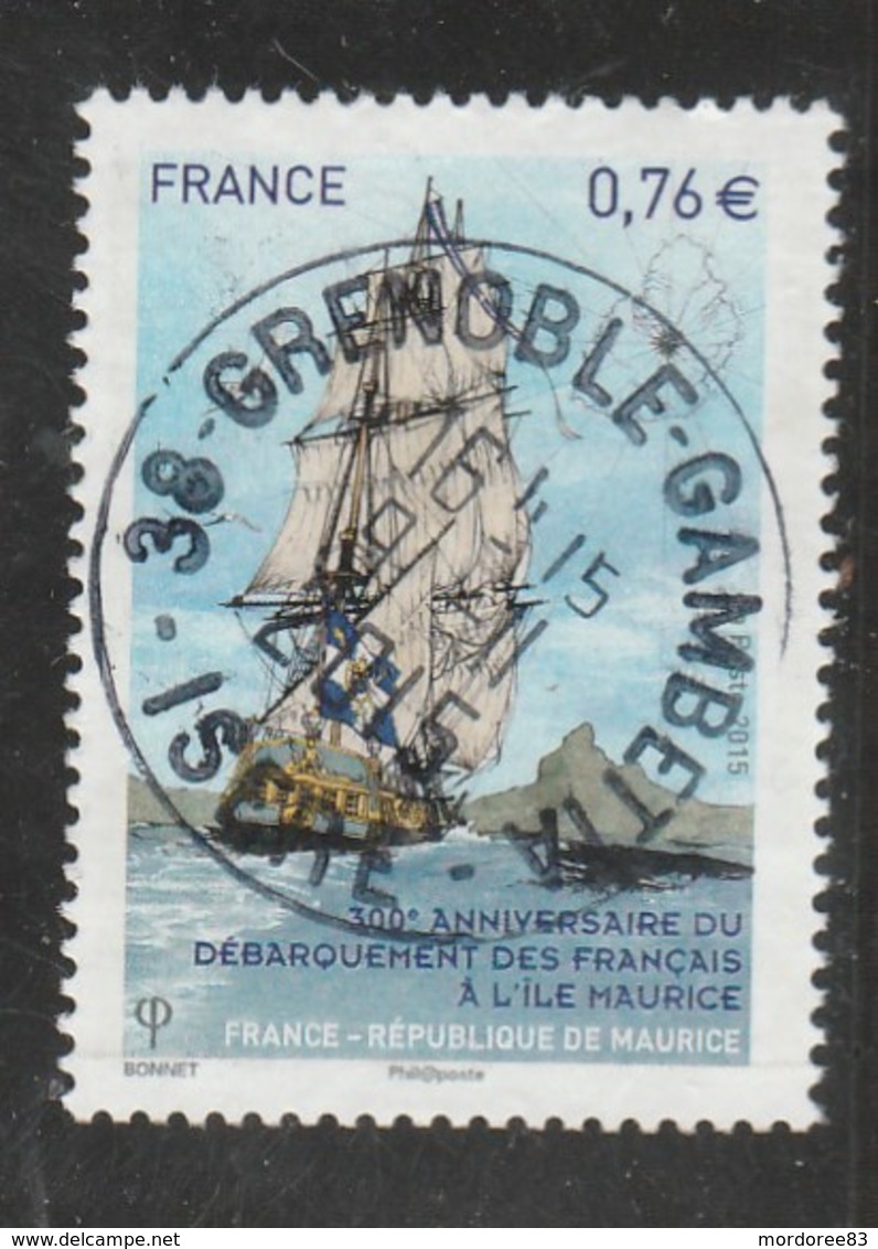 FRANCE 2015- 300è Anniversaire Du Débarquement Des Français à L'Ile Maurice Oblitere YT 4979- - Oblitérés