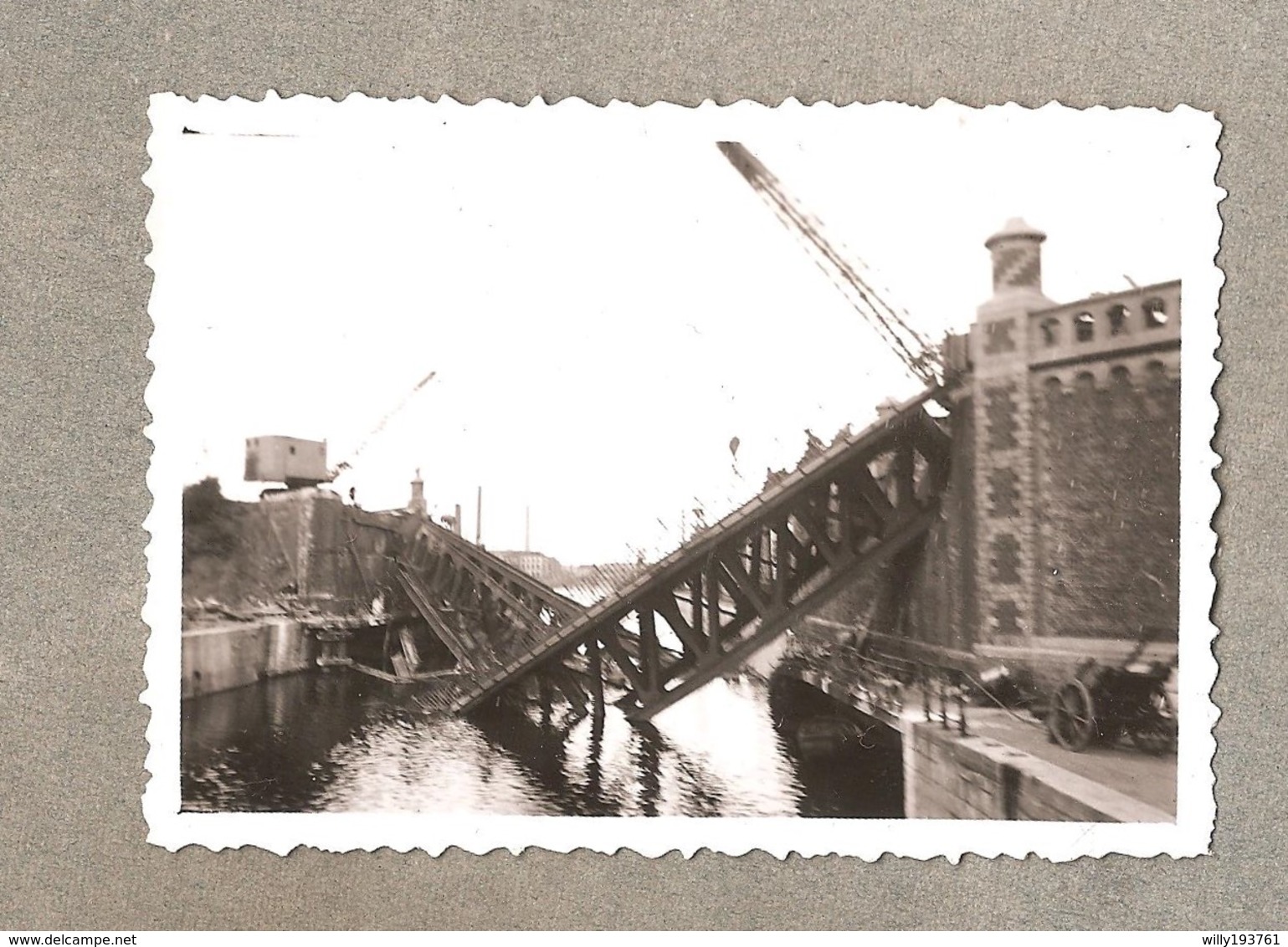 Aalst Foto 1940 Vernielde Spoorwegbrug 9cm X 6 Cm - Aalst