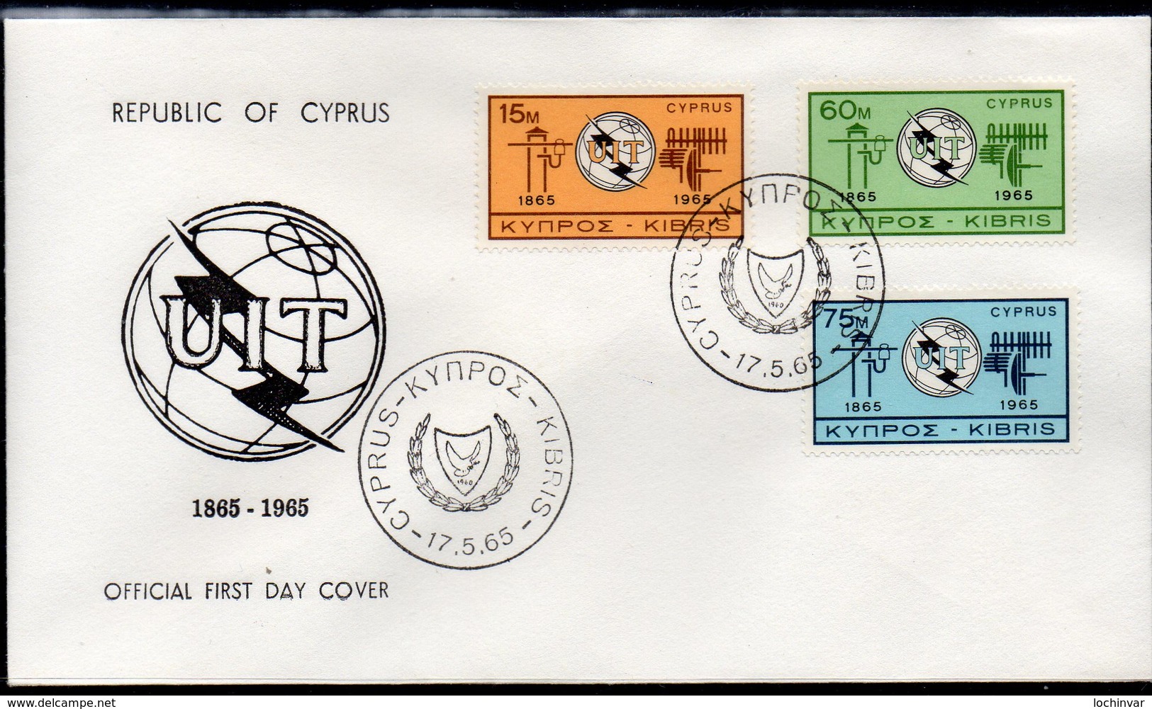 CYPRUS, 1965 ITU FDC - Lettres & Documents