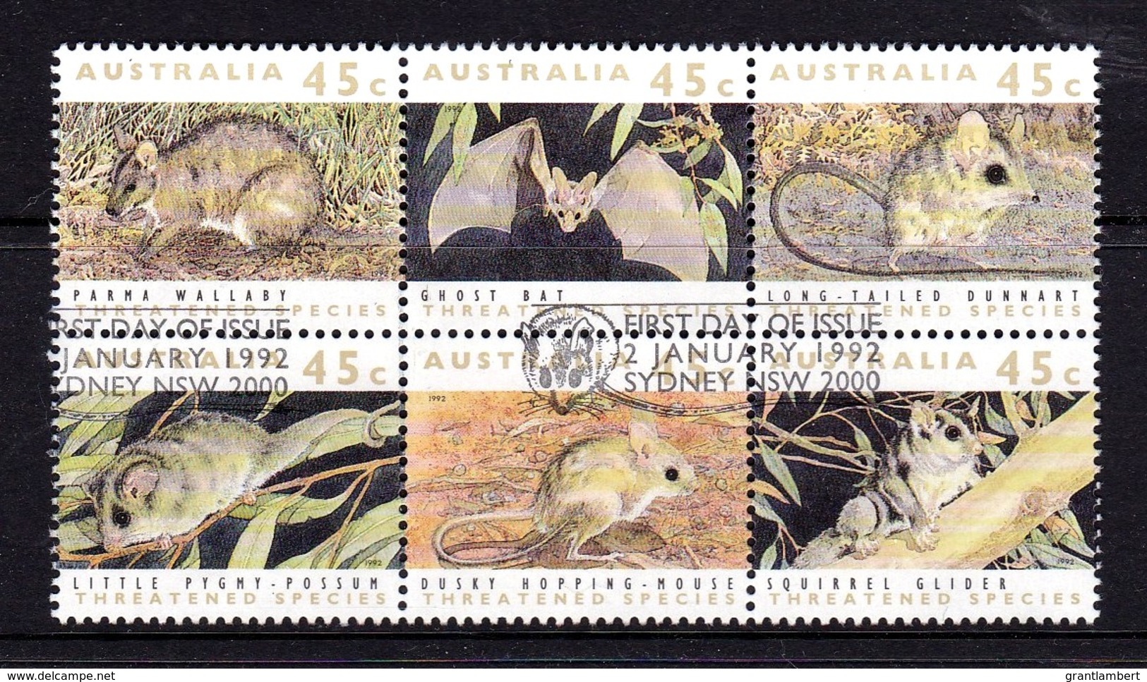 Australia 1992 Threatened Species Block Of 6 Used - Used Stamps