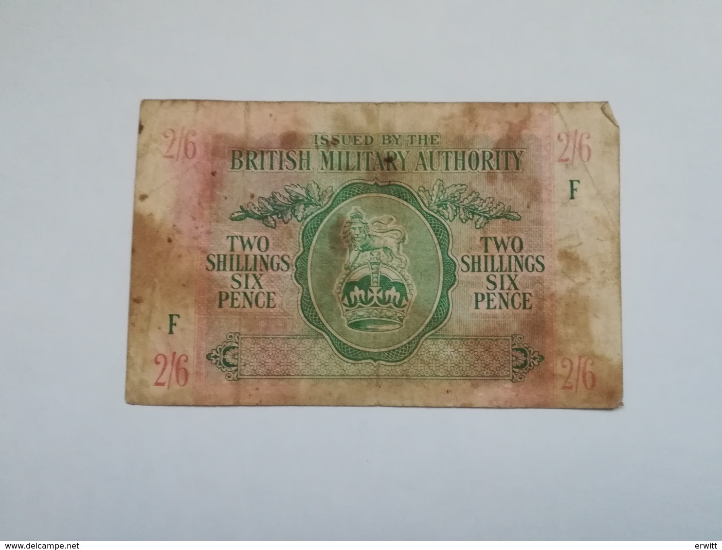 2 SHILLINGS / 6 PENCE - Occupation Alliés Seconde Guerre Mondiale