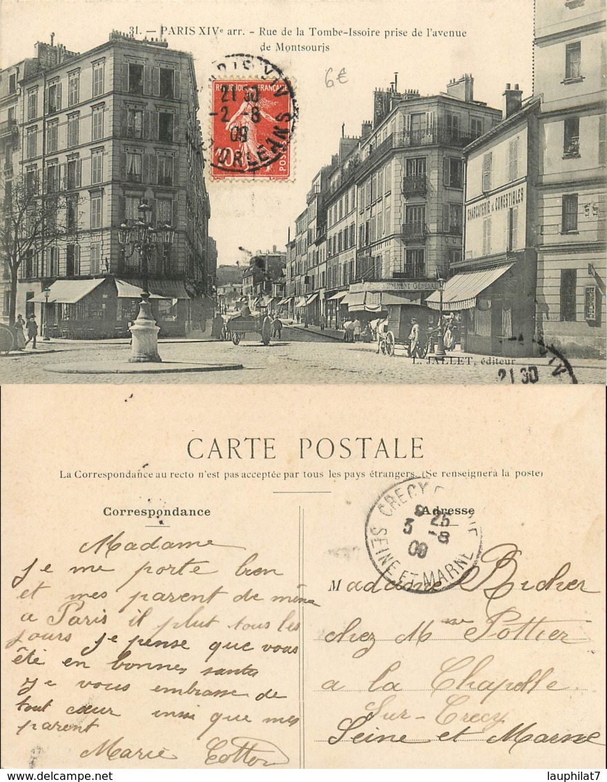 [510720]France  - (75) Paris, Rue De La Tombe-Issoire Prise De L'Avenue De Montsourjs - Autres & Non Classés