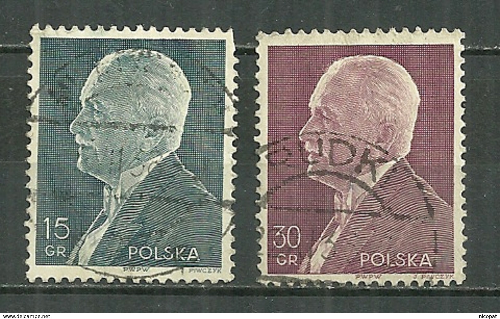 POLAND Oblitéré N° 397-398 Président Moscicki - Gebraucht