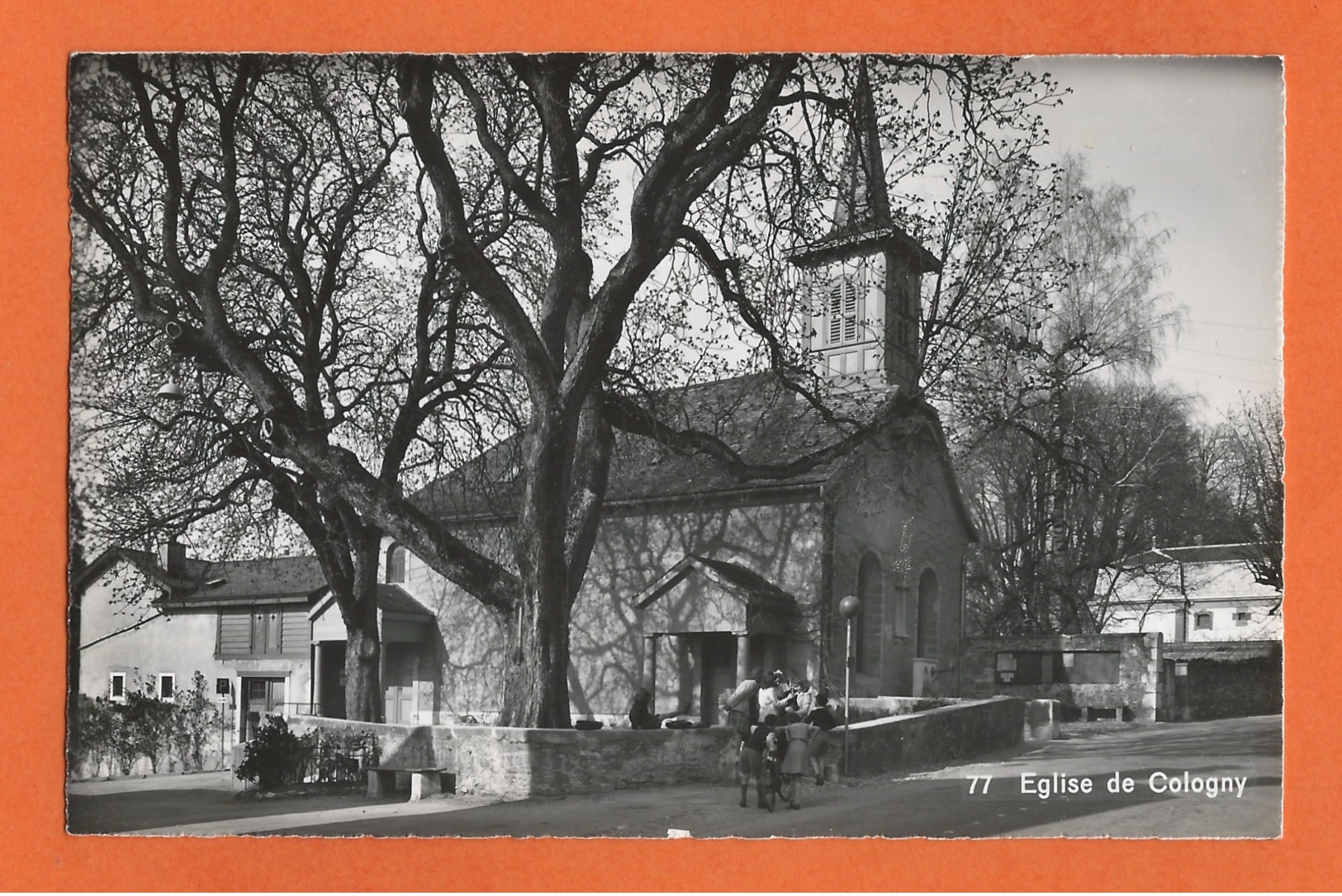 Eglise De Cologny 1946 Animée - Genève - Cologny