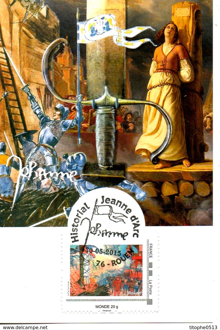 FRANCE. Historial Jeanne D'Arc - Rouen 2015. 1 Timbre Sur Carte Maximum. - Collectors