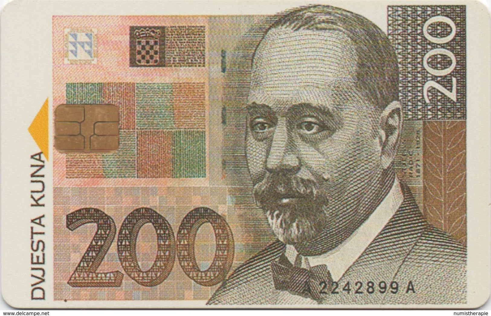 Télécarte Croitie : 200 Kuna Billet De Banque 1995 - Sellos & Monedas