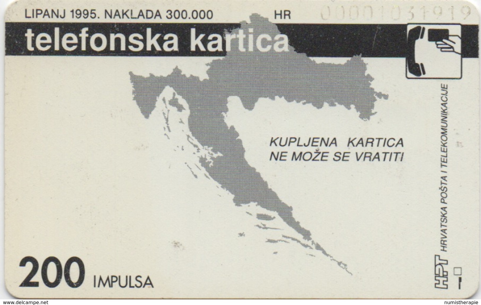 Télécarte Croitie : 200 Kuna Billet De Banque 1995 - Briefmarken & Münzen