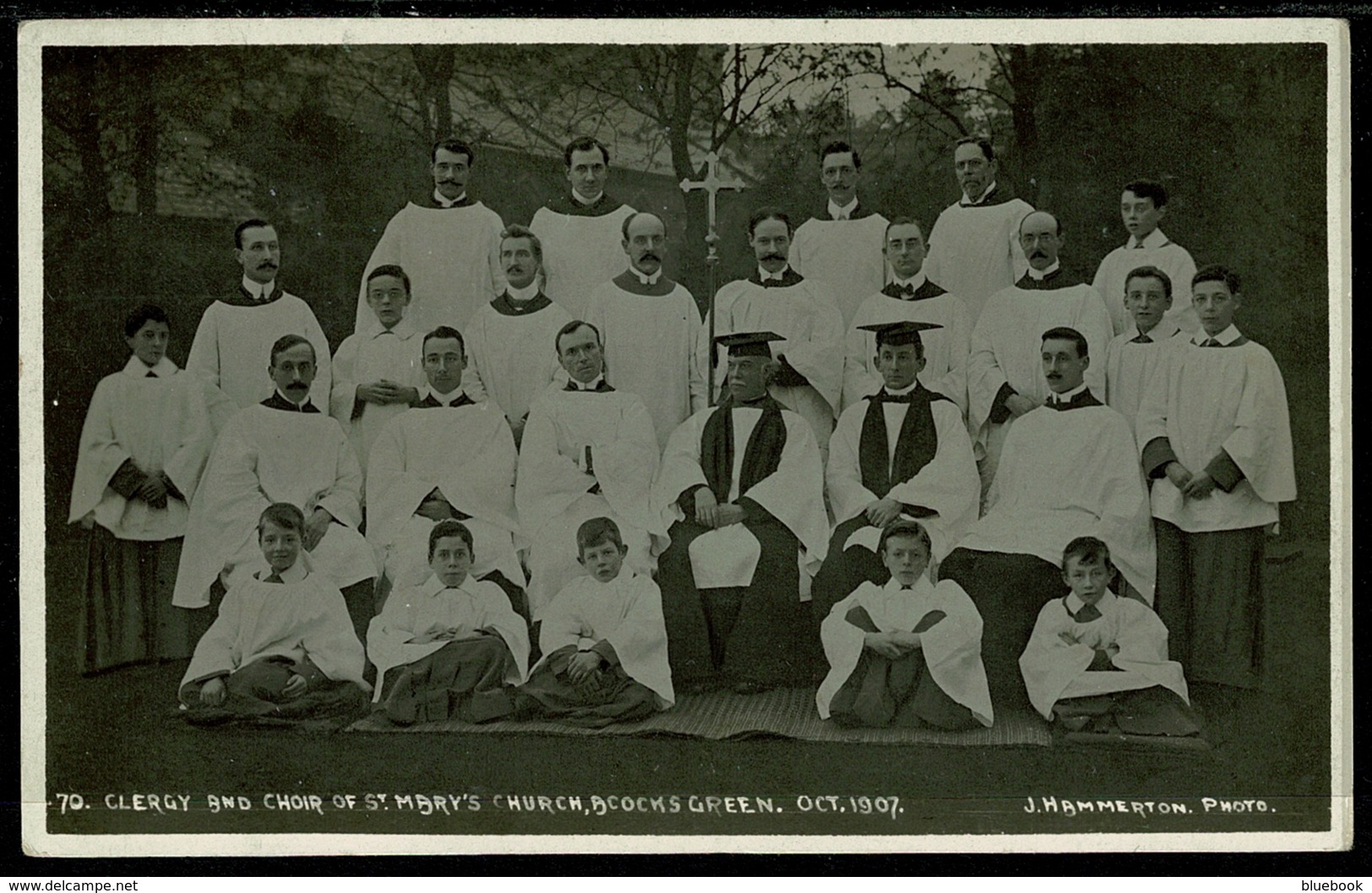 Ref 1274 - 1907 Photo Postcard - Clergy & Choir St Mary's Church Acocks Green Birmingham - Other & Unclassified