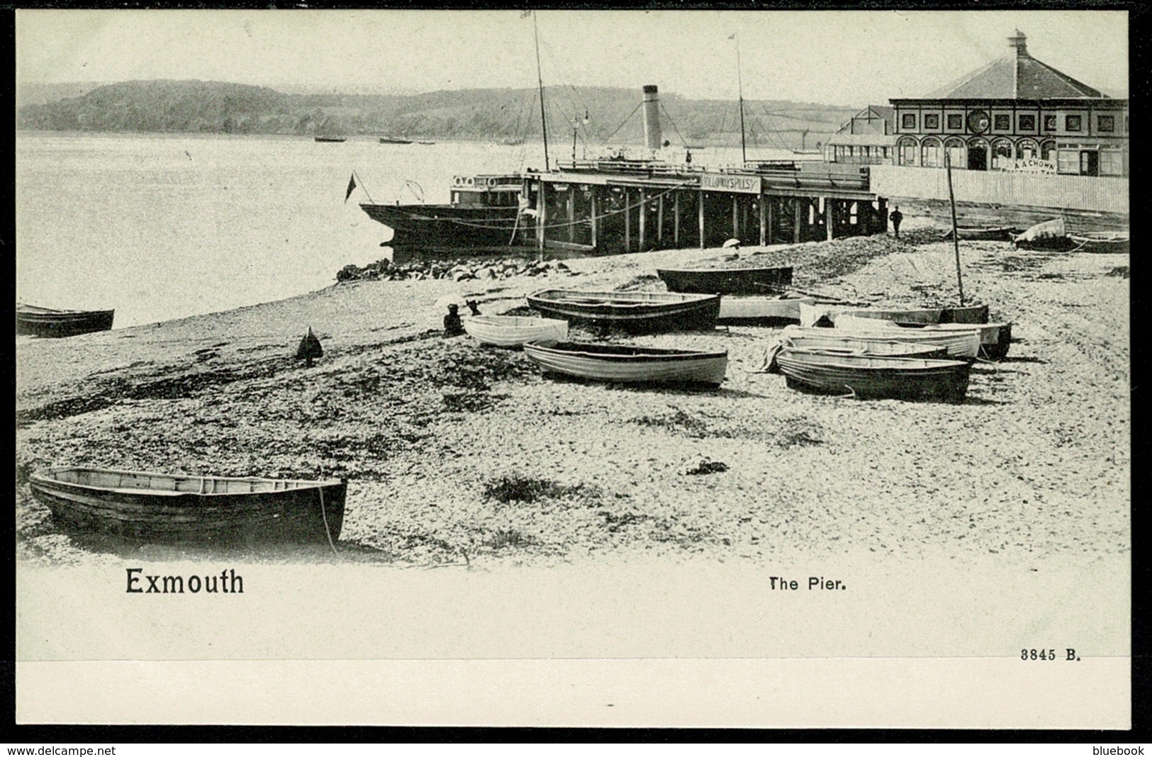 Ref 1274 - Early Peacock Postcard - Steamer Ship At The Pier Exmouth - Devon - Other & Unclassified