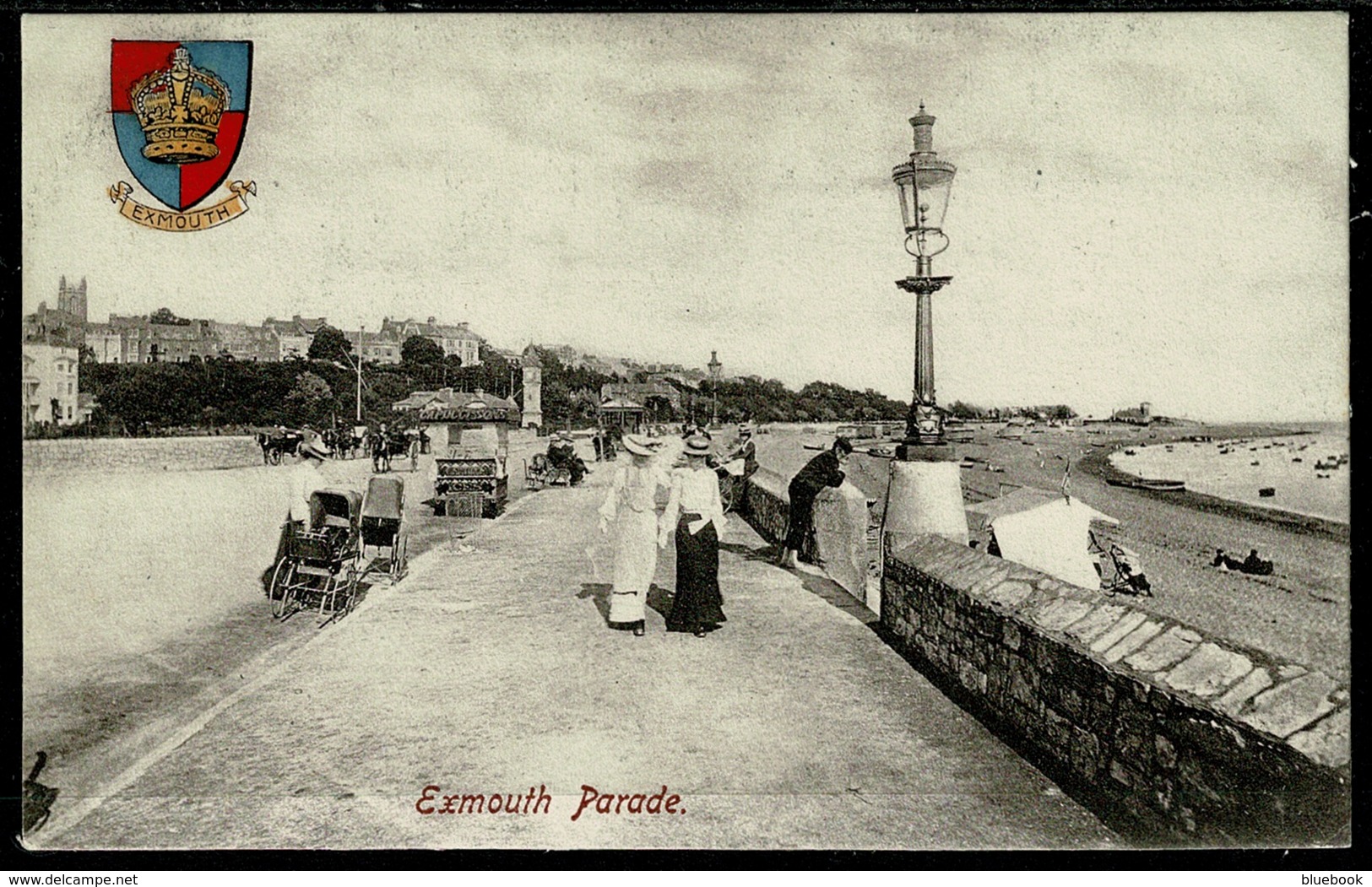 Ref 1274 - Early Coat Of Arms Postcard - The Parade Exmouth - Devon - Other & Unclassified