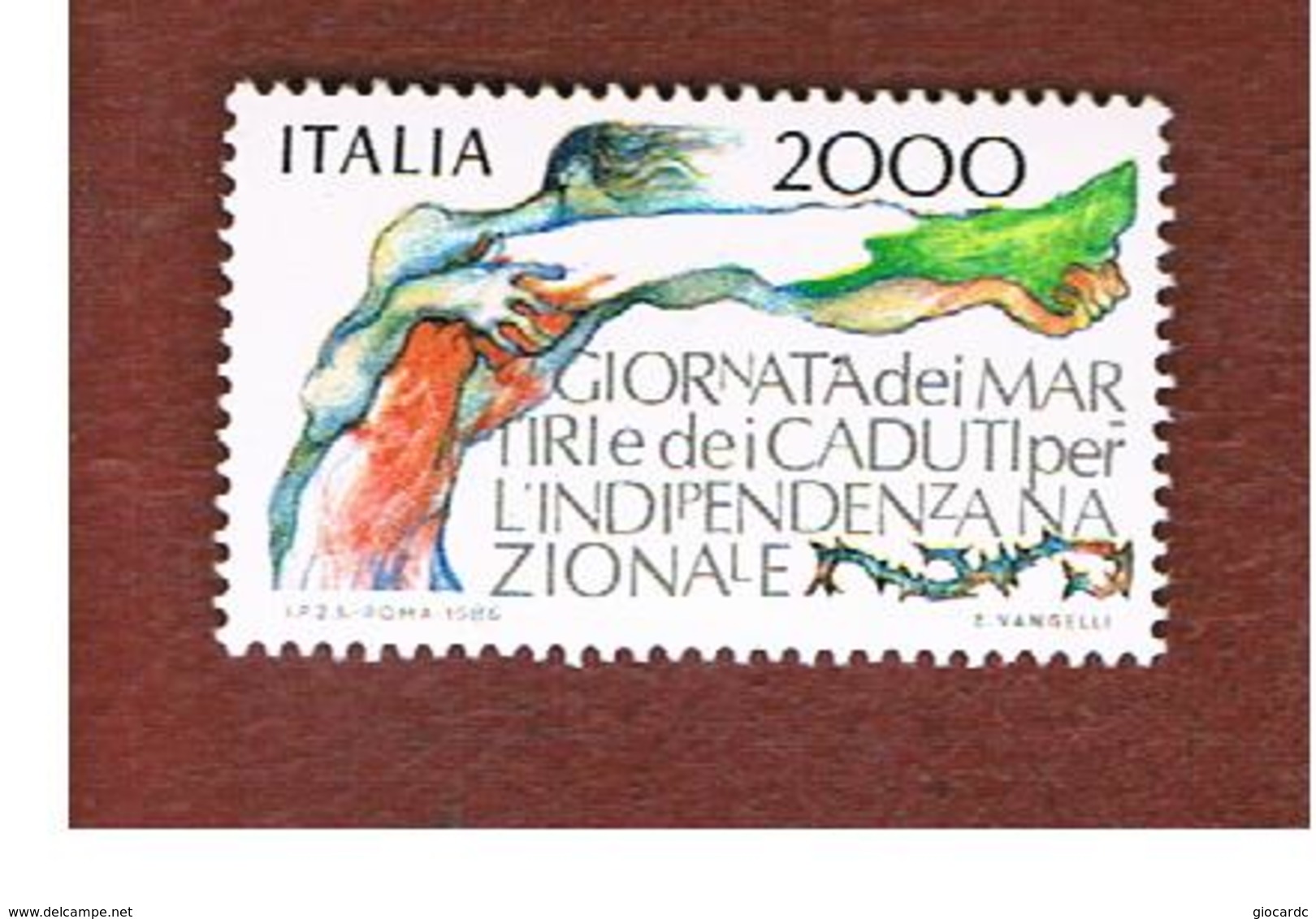 ITALIA - UN.1779   - 1986 MARTIRI DELL' INDIPENDENZA   -  NUOVI **(MINT) - 1981-90:  Nuevos