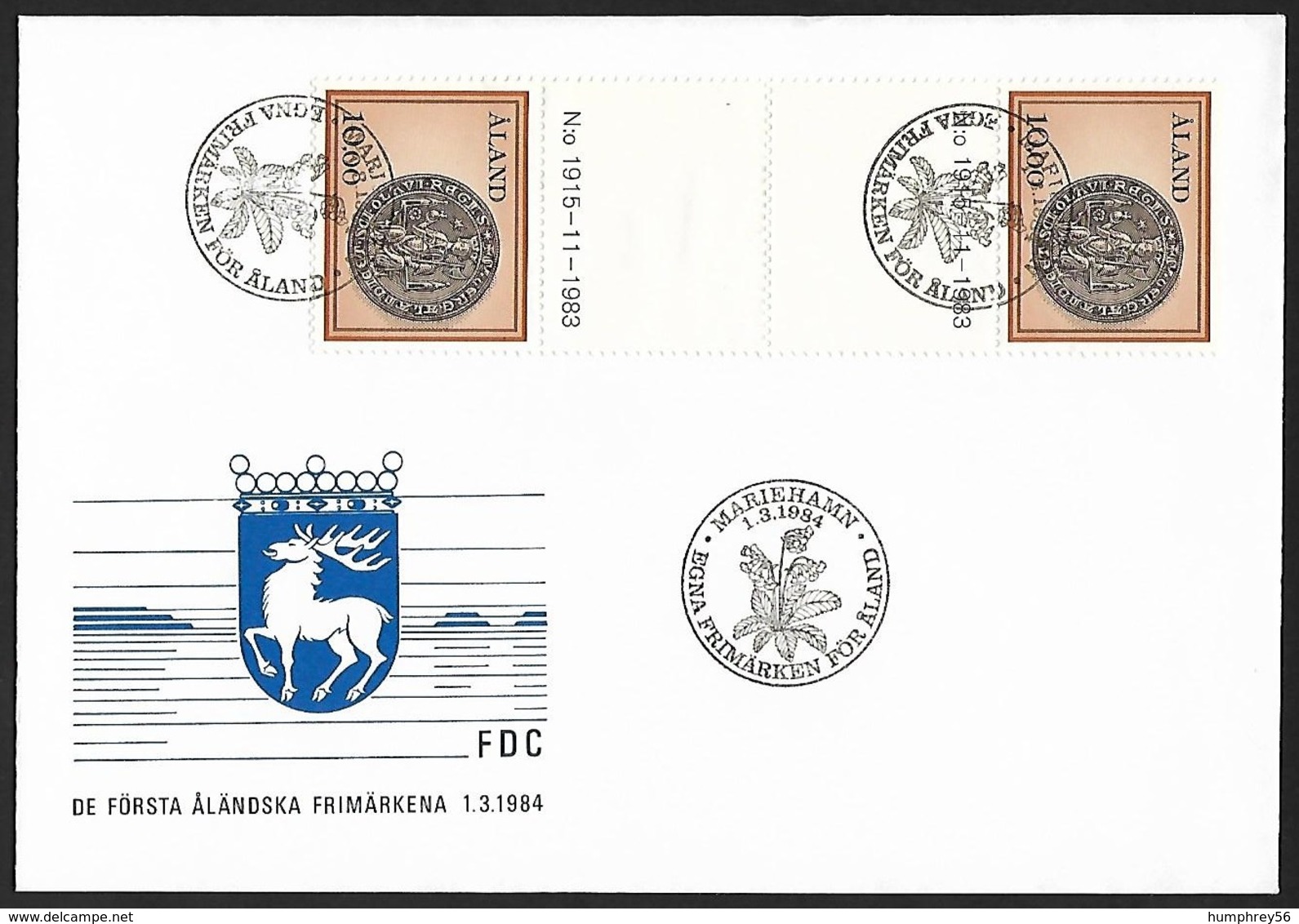 1984 - ALAND - FDC Aspects Of The Archipelago + Michel 6 [Olaf I] + MARIEHAMN - Aland