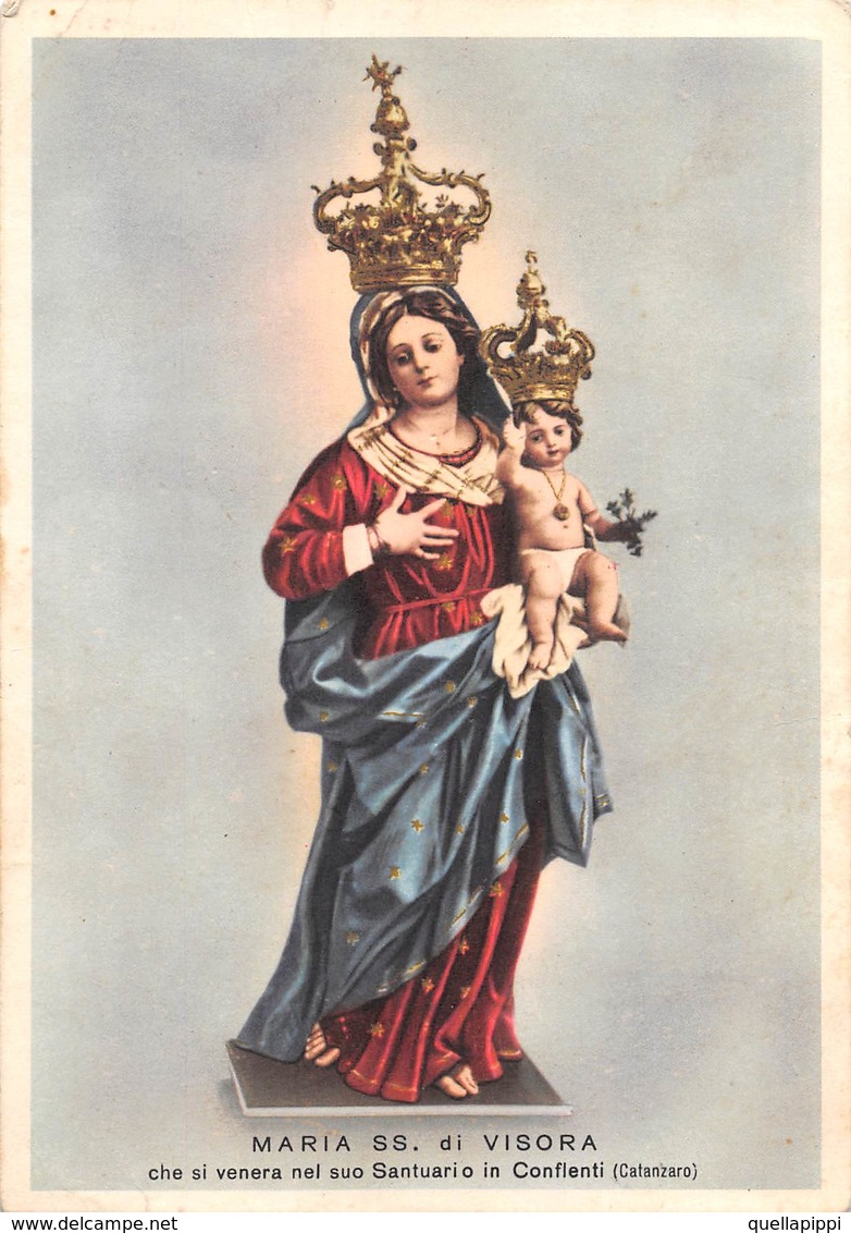 D9030 "SANTI E PATRONI-MARIA SS. DI VISORA CHE SI VENERA NEL SANT. DI CATANZARO" MADONNA CON BAMBINO CART  SPED - Catanzaro