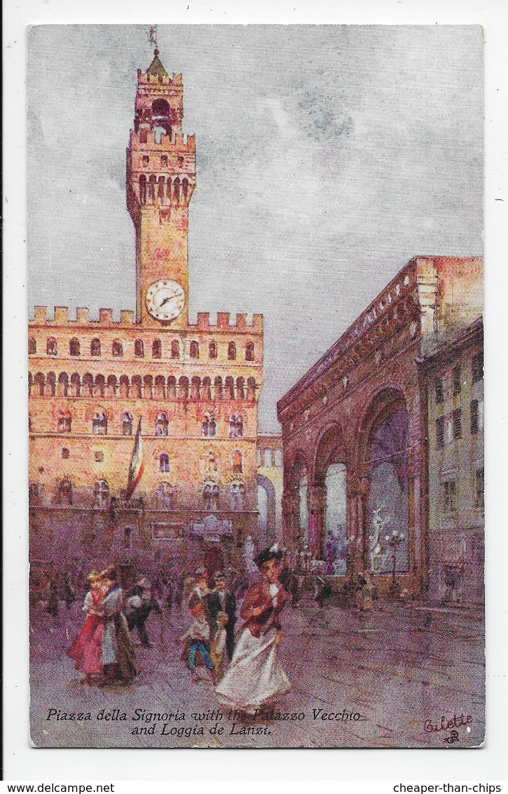 Florence - Piazza Della Signoria With Palazzo Vecchio - Tuck Oilette 7374 - Firenze (Florence)