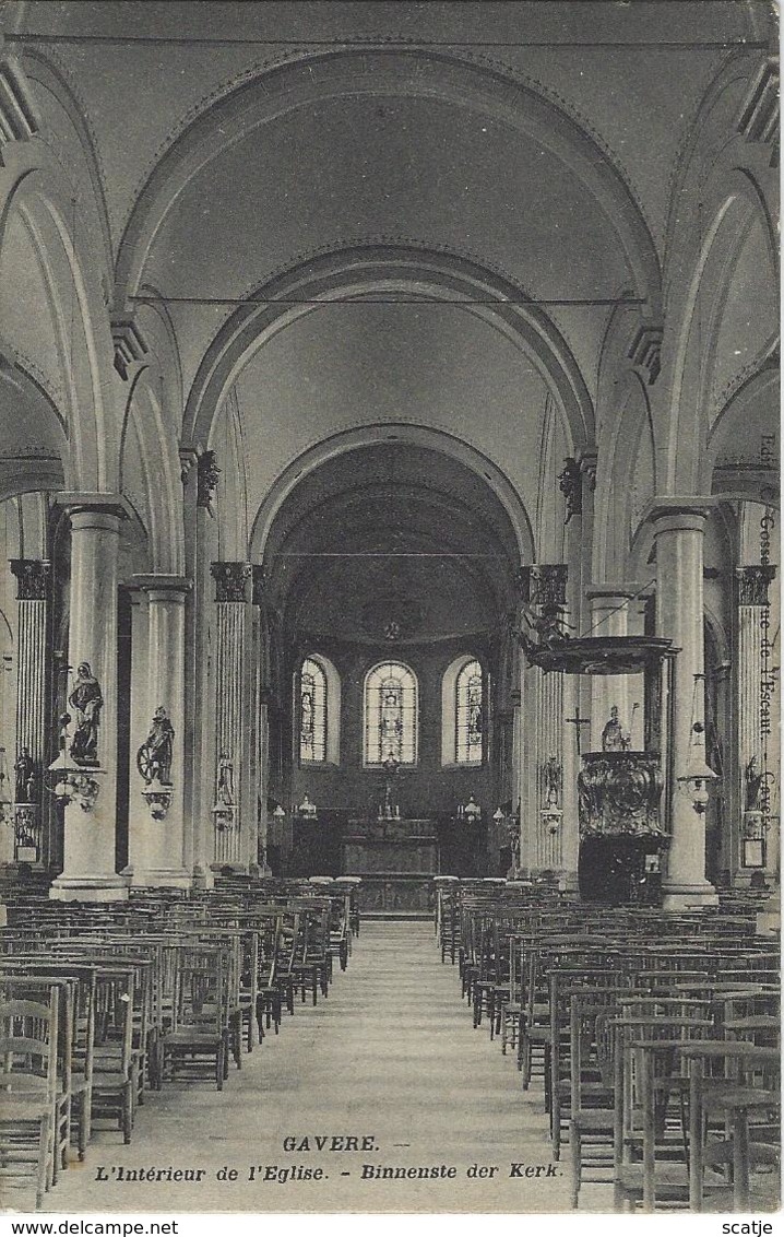 Gavere.   -   L'Intérieur De L'Eglise.   -   1911   Naar   Saint-Nicolaas Waas - Gavere