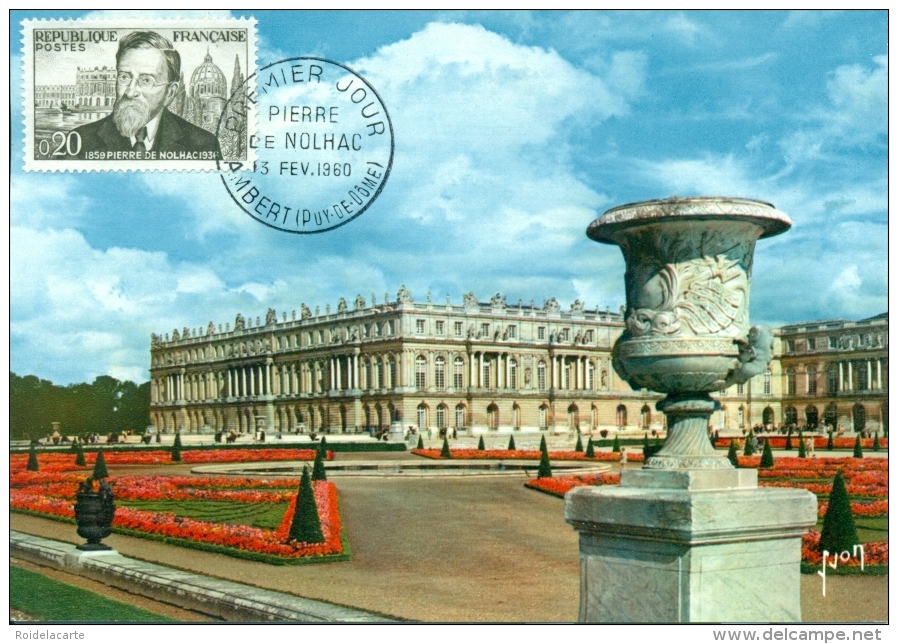 CM-Carte  Maximum Card # France-1960 # Célébrités # Pierre De Nolhac # Architecture #Château De Versailles# Ambert - 1960-1969