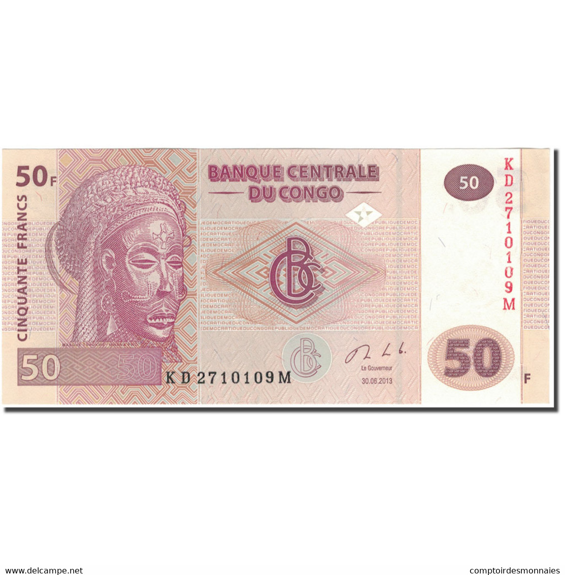 Billet, Congo Democratic Republic, 50 Francs, 2013-06-30, KM:97a, SPL - Democratische Republiek Congo & Zaire