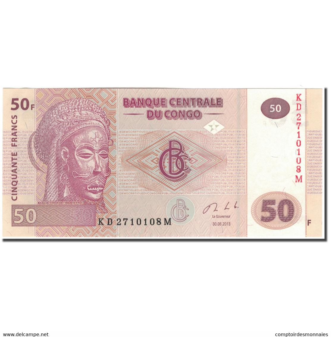 Billet, Congo Democratic Republic, 50 Francs, 2013-06-30, KM:97a, SPL+ - République Démocratique Du Congo & Zaïre