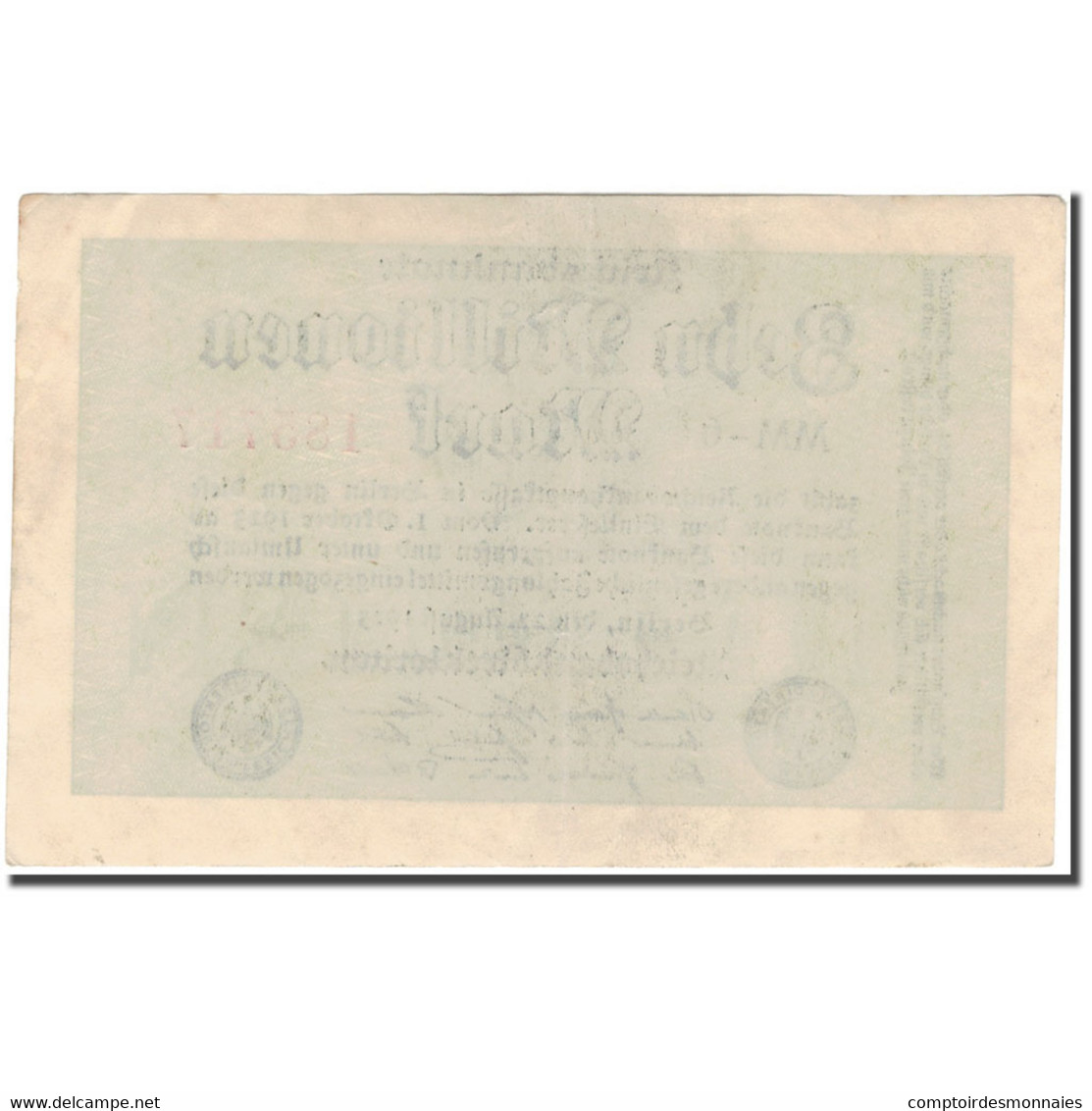 Billet, Allemagne, 10 Millionen Mark, 1923-10-01, KM:106a, TTB+ - 10 Mio. Mark