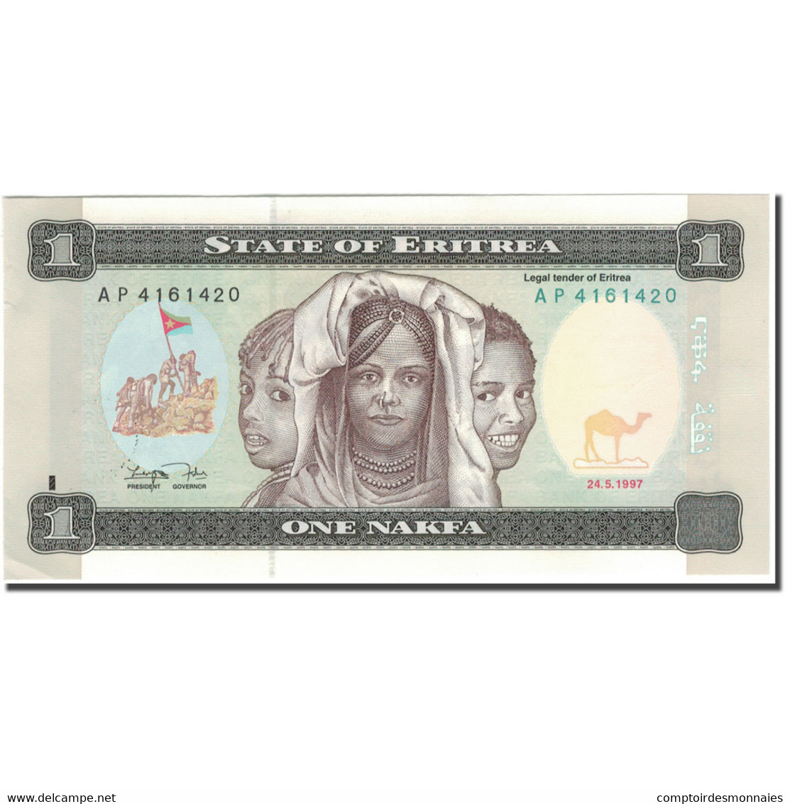 Billet, Eritrea, 1 Nakfa, 1997-05-24, KM:1, SUP+ - Eritrea