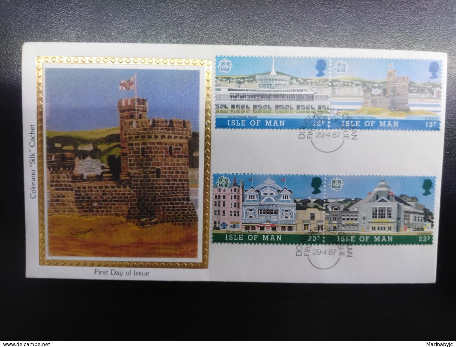 W) 1987 ISLE OF MAN, CASTLE, HOUSES TO COLOR MNH - Isle Of Man