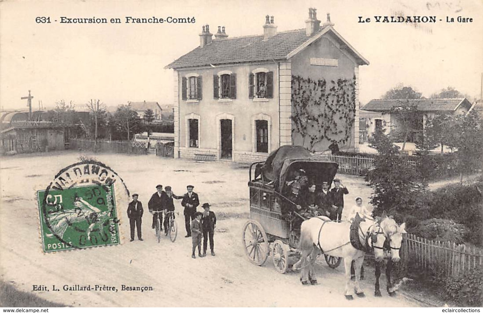 Le Valadhon        25       La Gare.. Diligence           (Voir Scan) - Autres & Non Classés