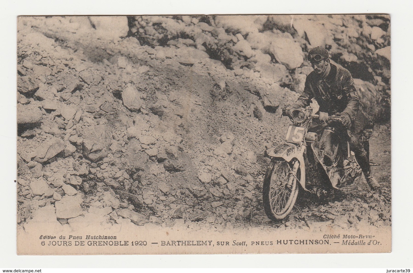 6 Jours De Grenoble 1920.Barthelemy,sur Scott,pneus Hutchinson.Médaille D'Or.Moto. - Sport Moto