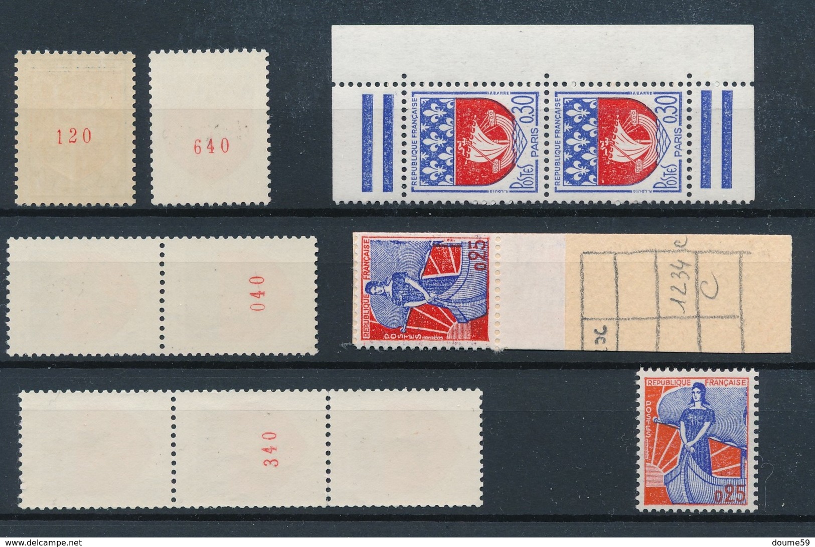 CK-302: FRANCE: Lot**  Roulettes Et Issus De Carnets - Roulettes