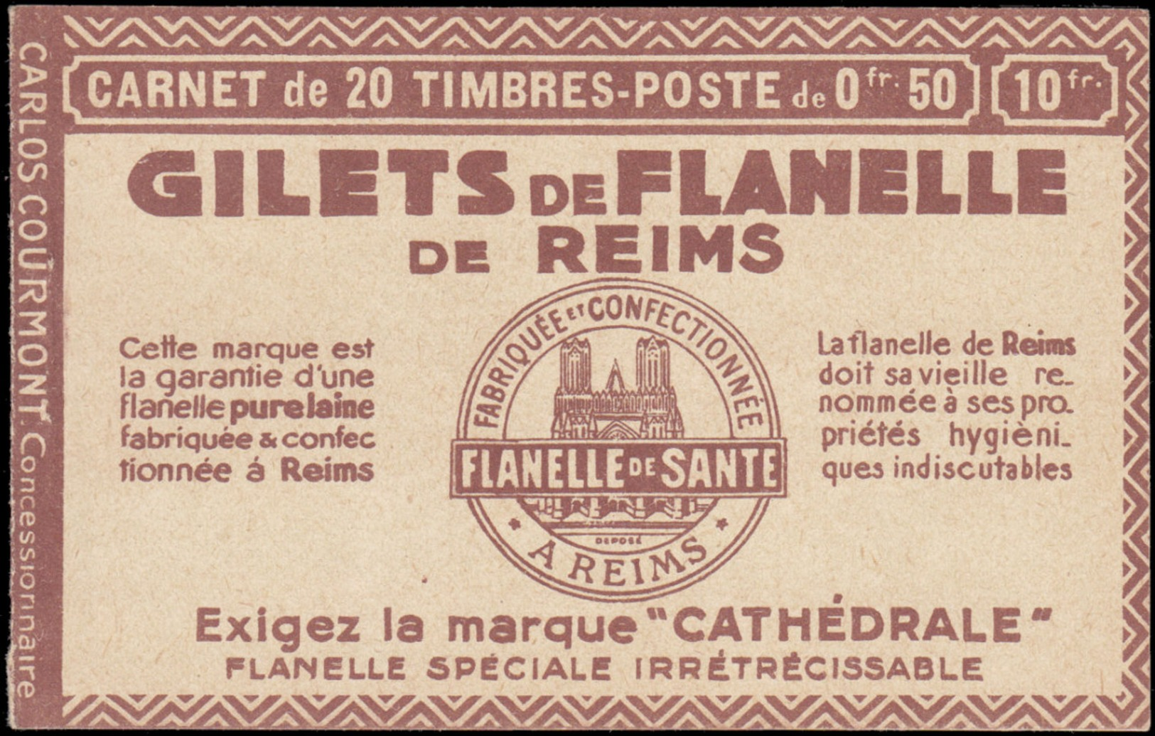 FRANCE Carnets  199-C46, Série 157, (lègère Froissure De Gomme D'origine: 50c. Semeuse Lignée, Touring-Florent-Florent-Q - Autres & Non Classés